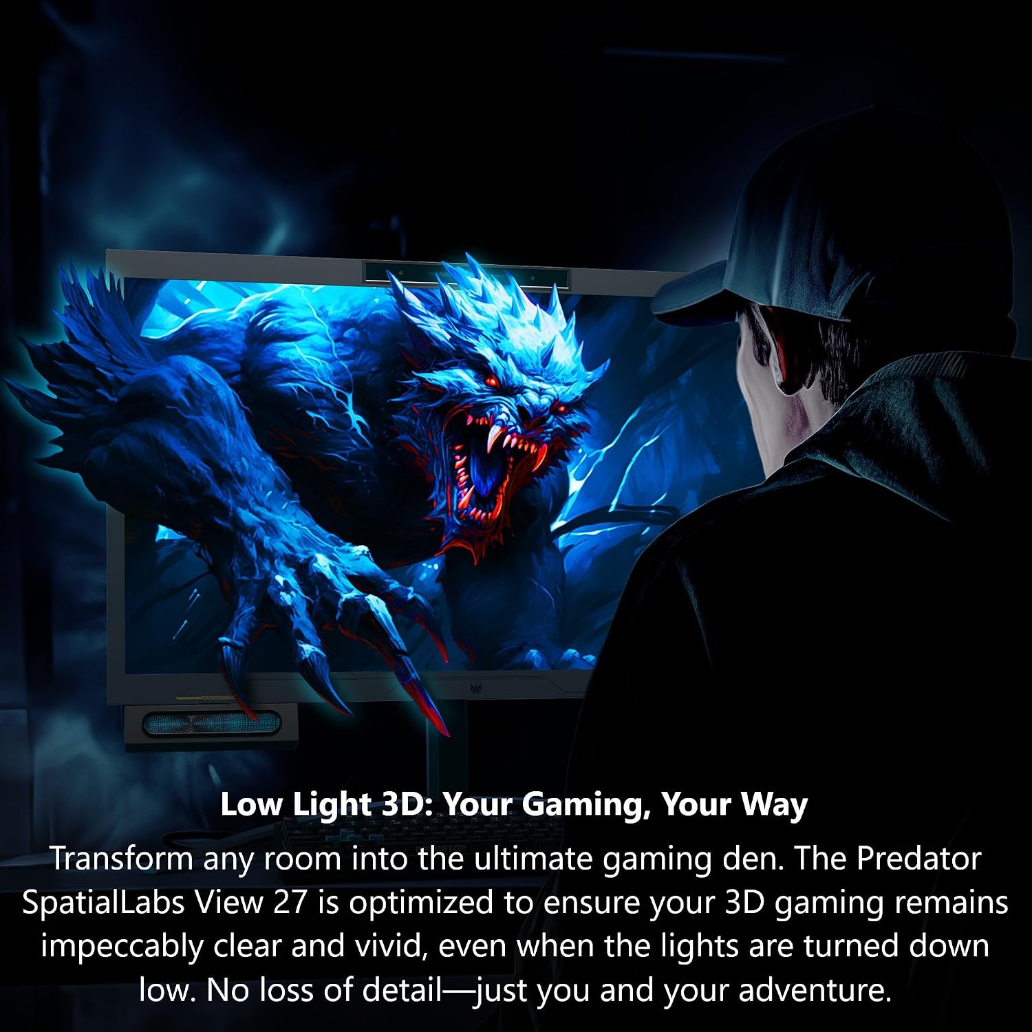 Detalle 2 de Acer Predator SpatialLabs View 27 PSV27-2 27" Ultra HD Stereoscopic 3D Gaming Display with Eye Tracking & 160Hz