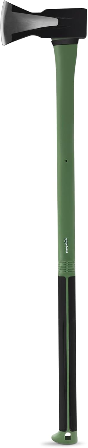 Detalle de Amazonベーシック AMZ616111 薪割り斧 90cm 鍛造炭素鋼刃・滑り止めグリップ・ハンマー面