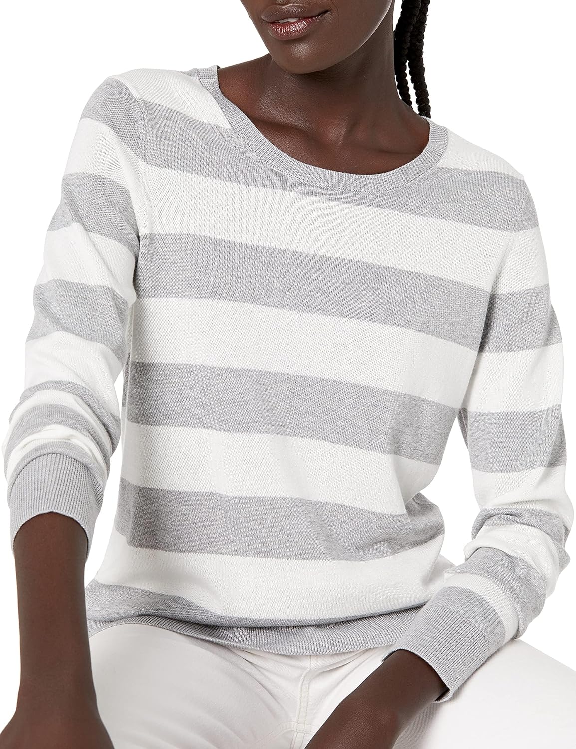 Thumbnail 2 de Leichter Langarm-Pullover mit Rundhalsausschnitt für Damen (Übergrößen)