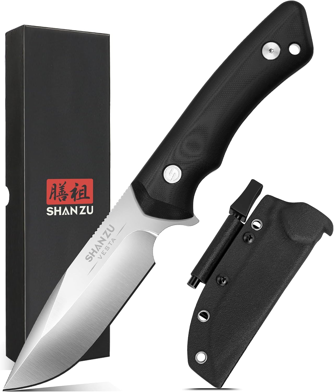 Detalle de SHAN ZU SZHW-2023-008 vast outdoormes met D2-staal en G10-handgreep