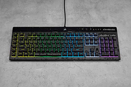 Detalle 2 de Corsair K55 RGB Pro: teclado para juegos con teclas de membrana y macros dedicadas