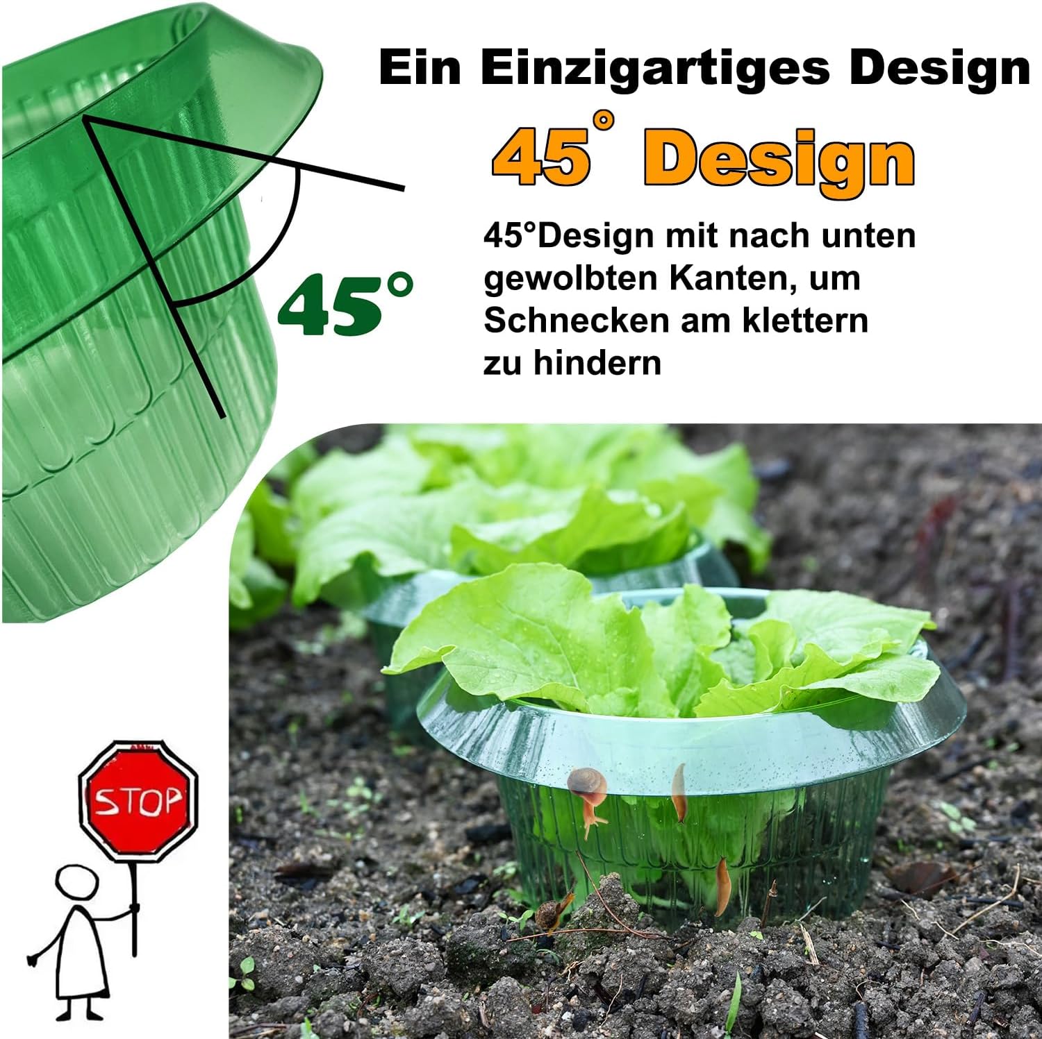 Thumbnail 5 de VDYXEW 30er Schneckenkragen aus PET – verstärkter Schneckenschutz für Salat & Kohl