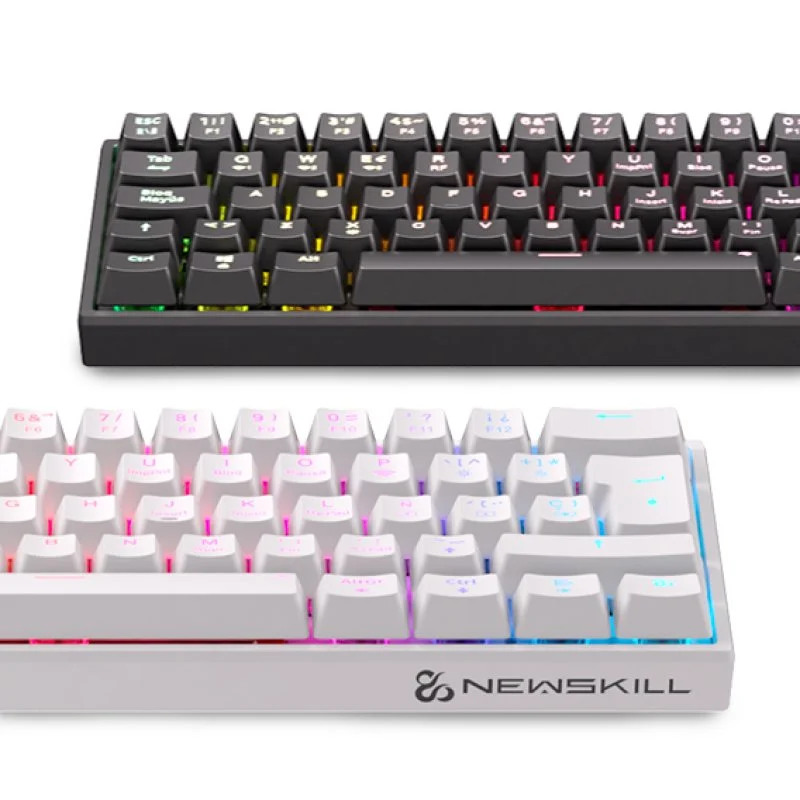 Detalle 2 de Newskill Pyros V2: Teclado Gaming Inalámbrico Mecánico 60% Hotswap Blanco