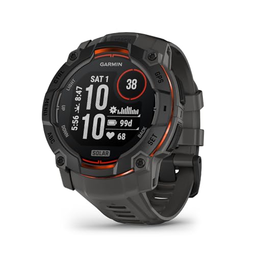Detalle de Garmin Instinct 3 Solar 50 mm: Reloj GPS con luz integrada y监 Health tracking