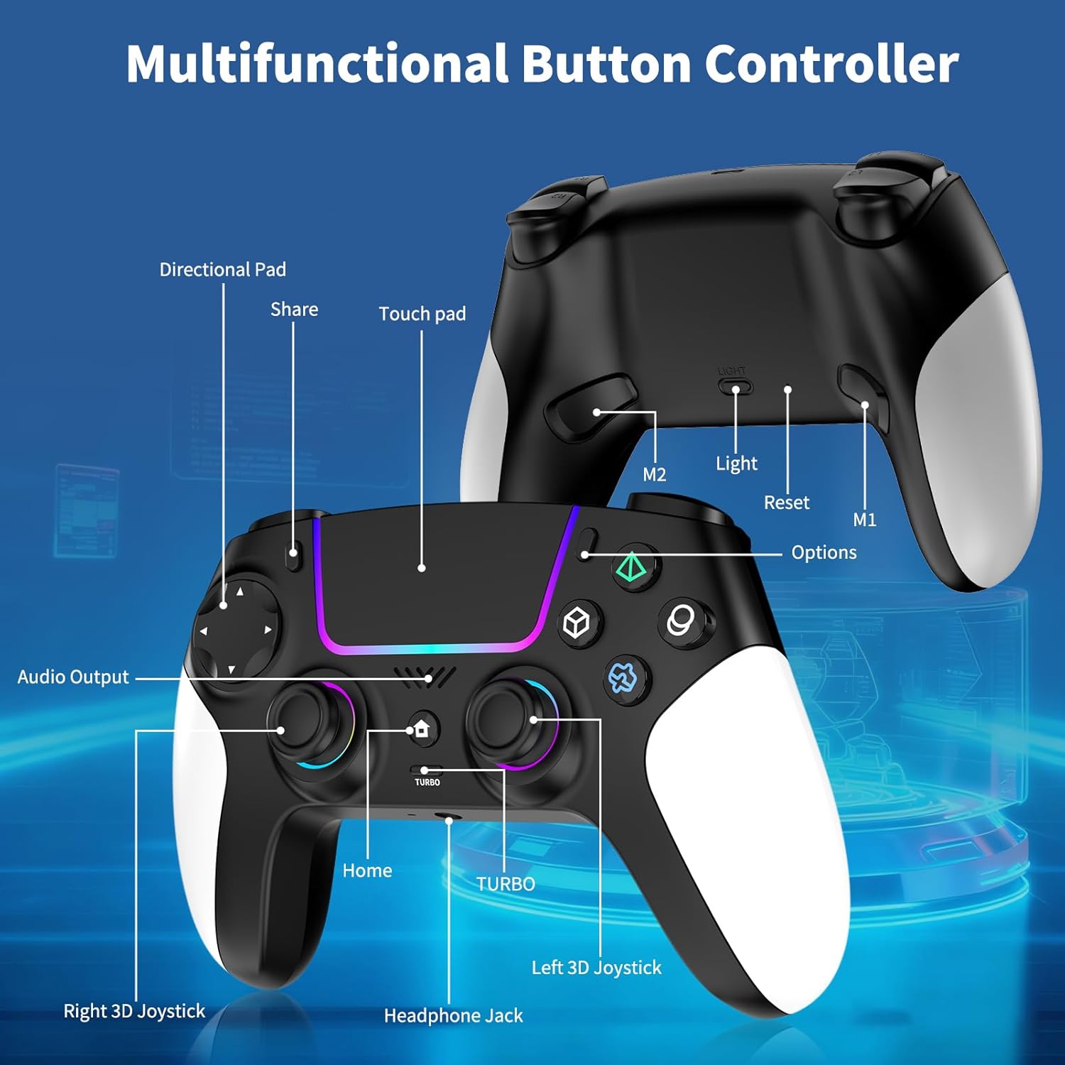 Thumbnail 6 de PS5 Wireless Controller RGB LED Turbo