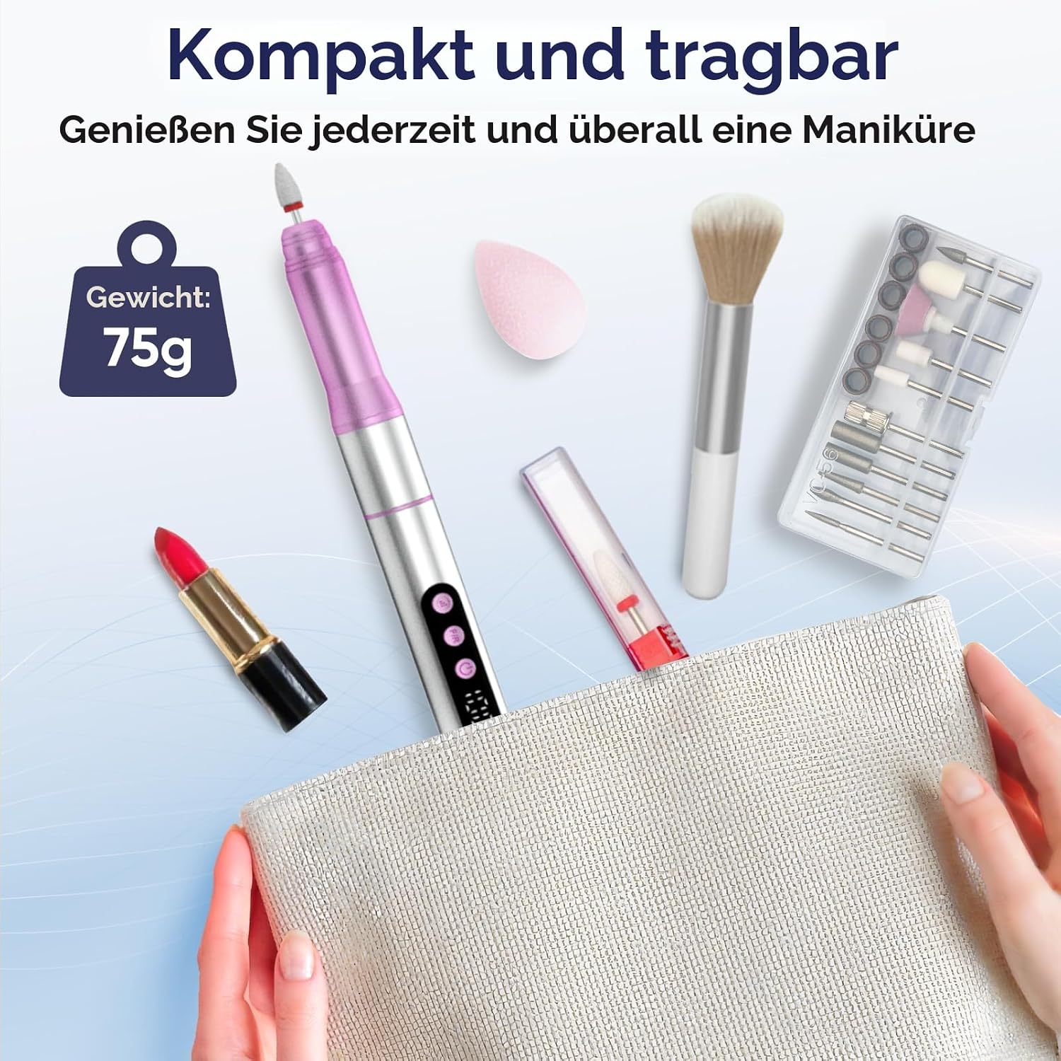Thumbnail 6 de Oukzon Nagelfräser Kabellos 35000 U/Min 💅
