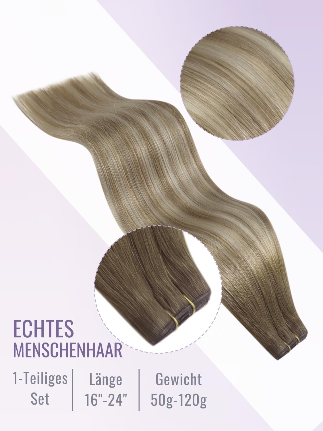 Thumbnail 4 de Fshine Butterfly Extensions Echthaar 40 cm 80 g