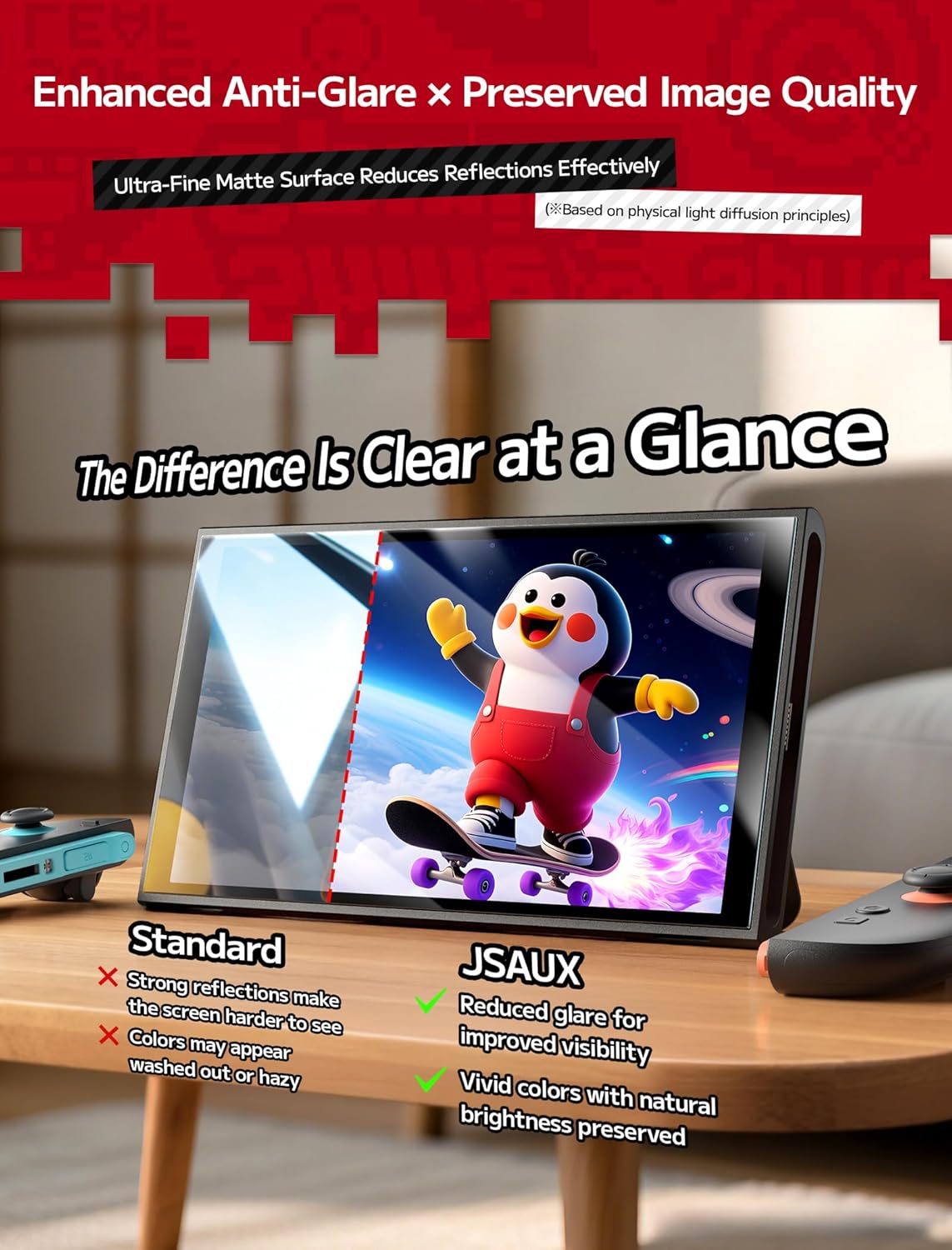 Thumbnail 3 de JSAUX Verre trempé 0,3 mm pour Switch 2