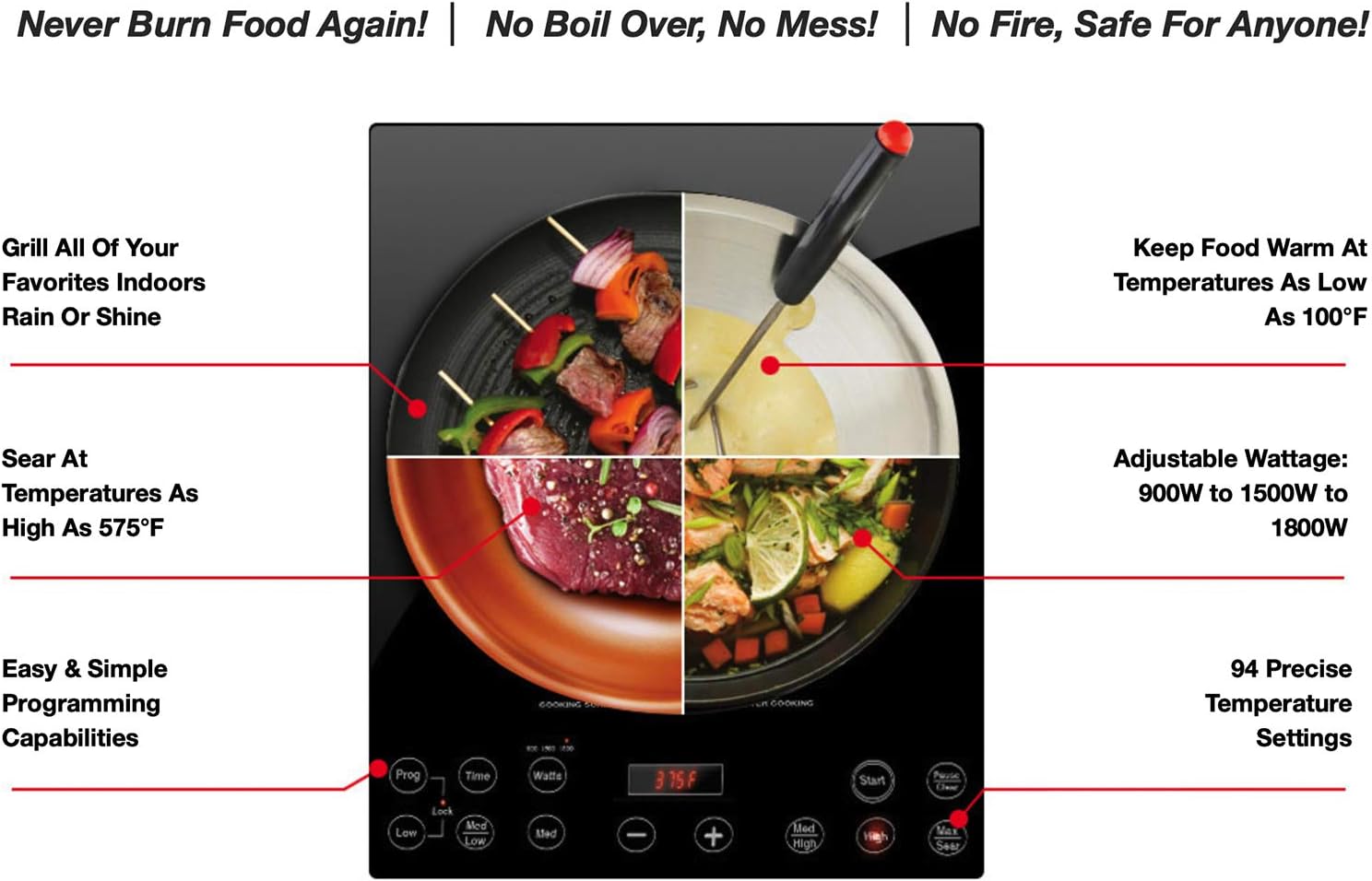 Detalle 2 de Nuwave Pro Chef Induction Cooktop 1800W
