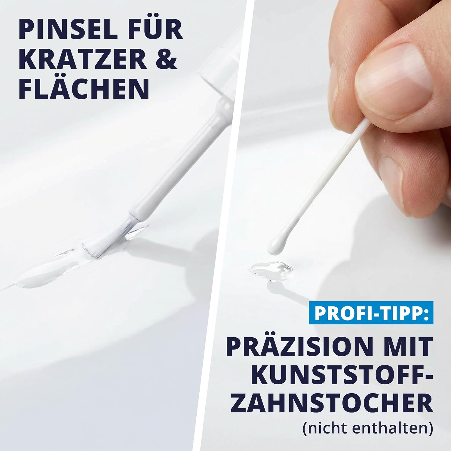 Thumbnail 2 de LICARGO Lackstift Weiß Glänzend – Präziser Pinsel für kleine Kratzer & Steinschläge