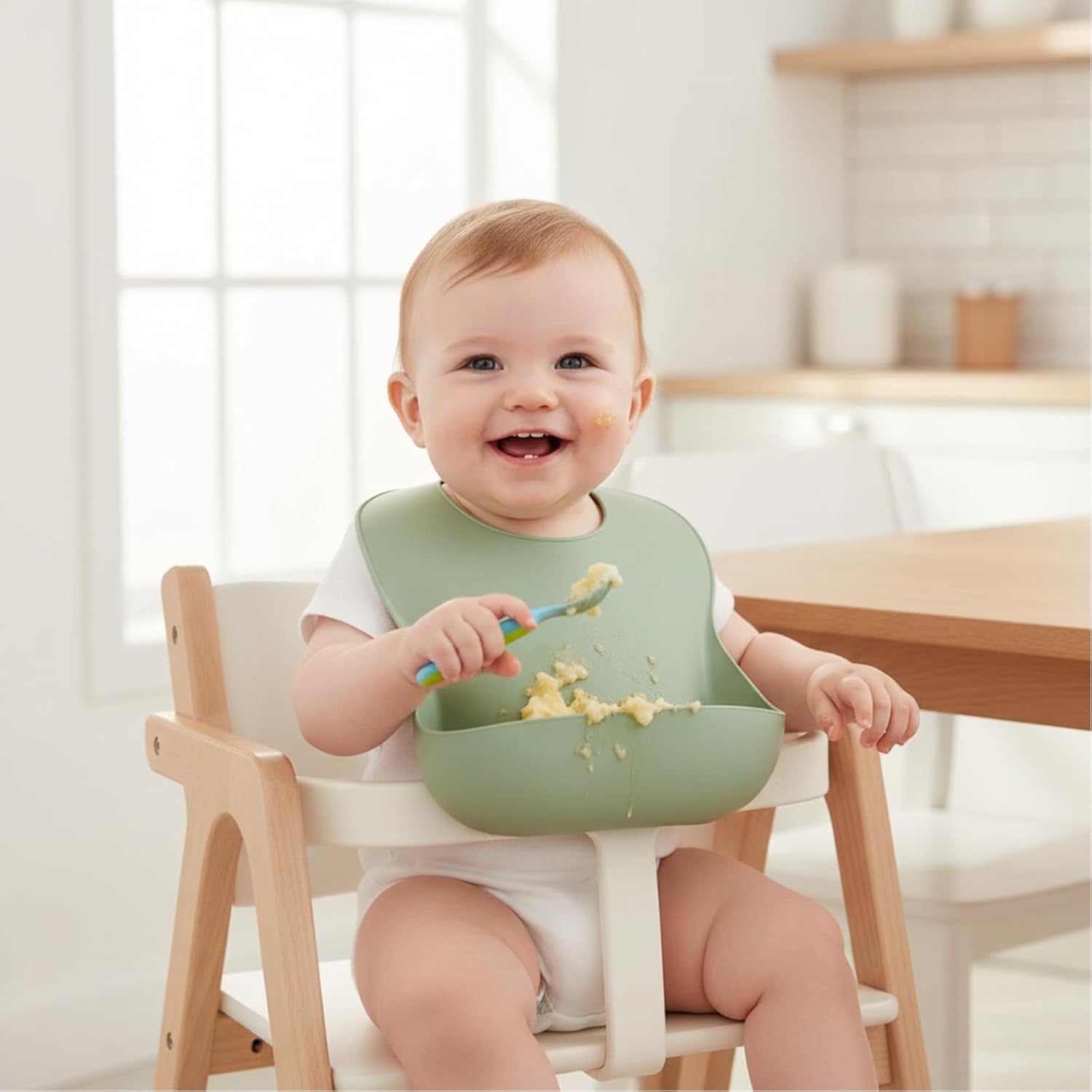 Thumbnail 6 de PandaEar Silicone Baby Bibs Set 3 for 10–72 Months