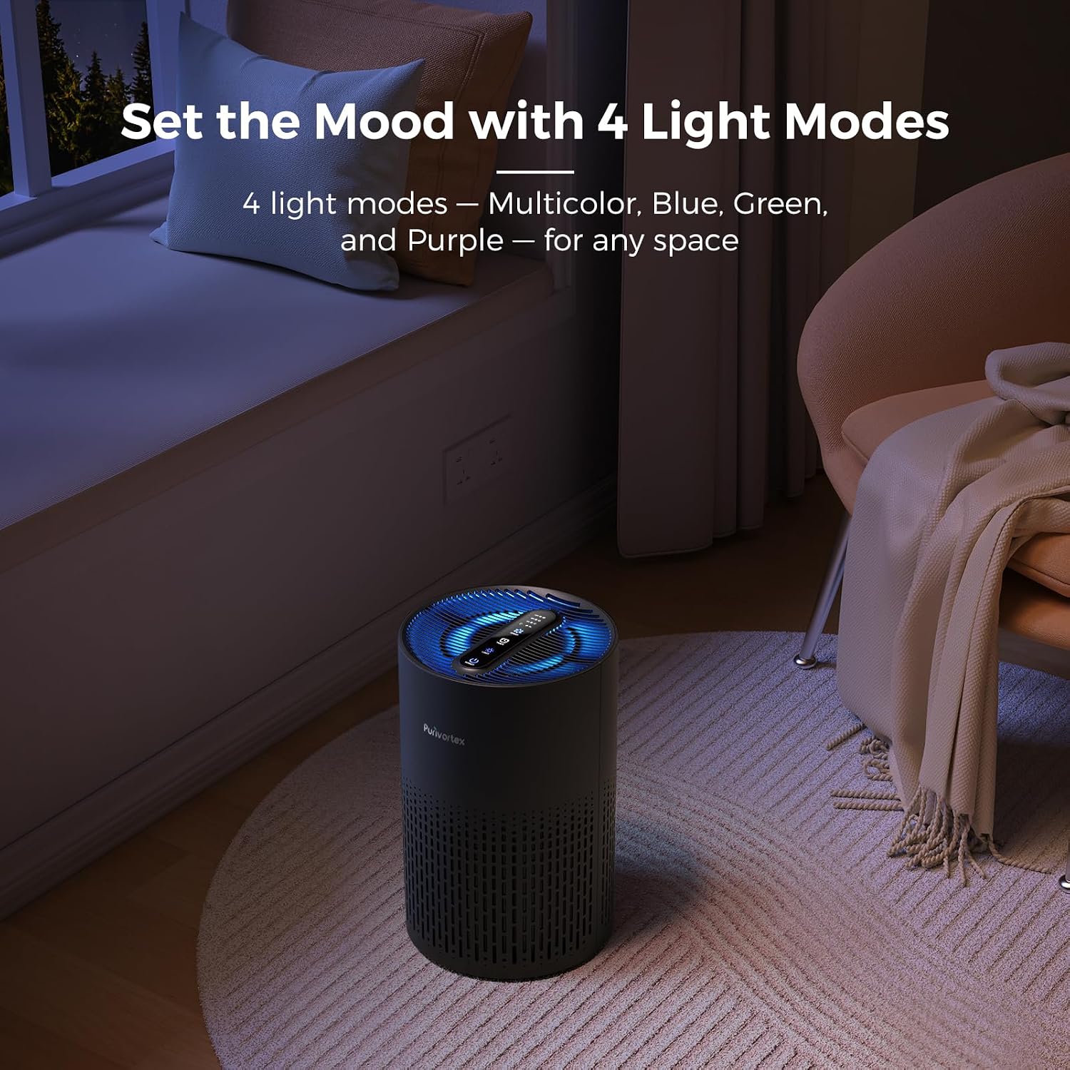 Thumbnail 6 de Purivortex PX500 Air Purifier, 880 Sq Ft Coverage, HEPA Filter, Black