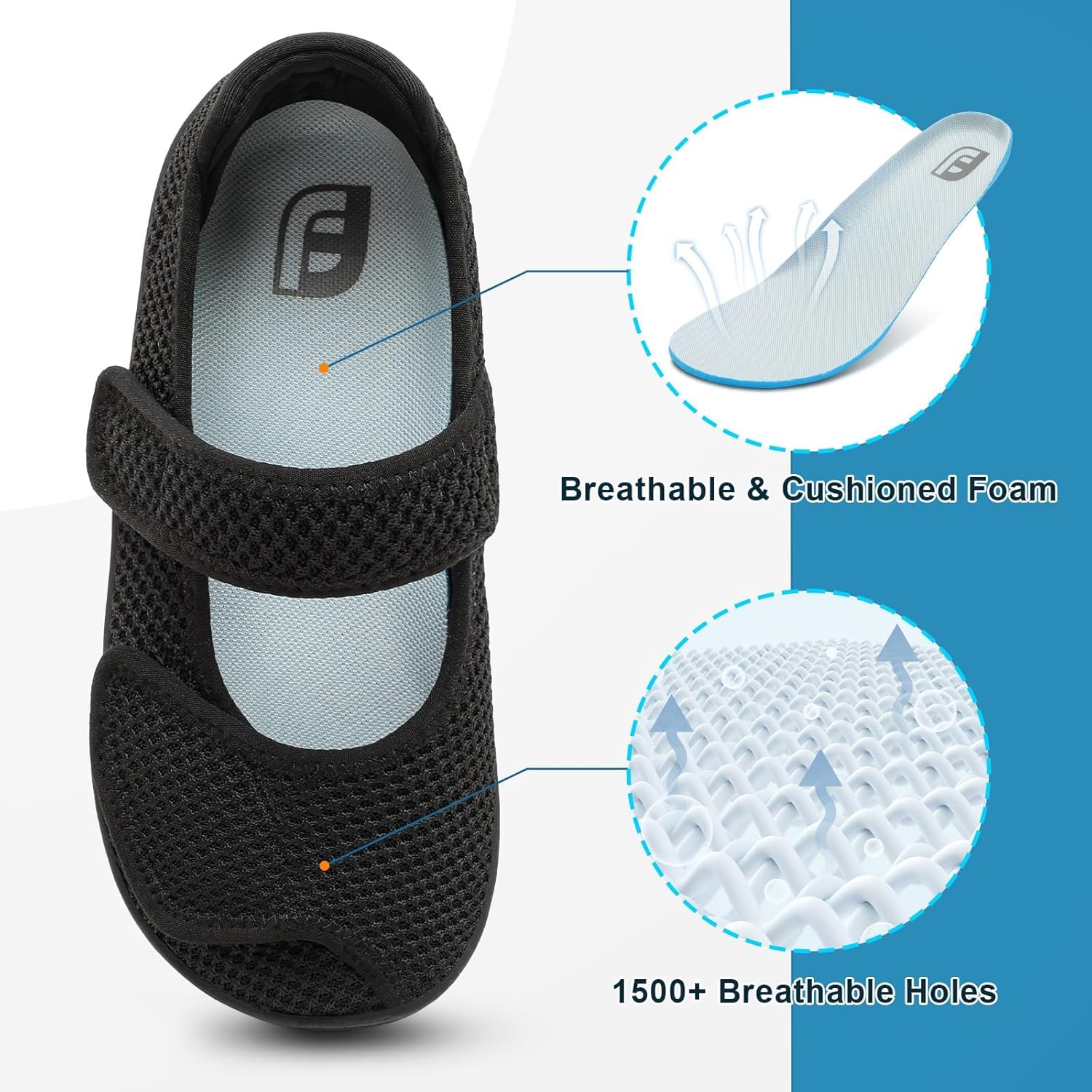 Thumbnail 4 de JOINFREE Womens Walking Shoes Wide Fit 10,000-test