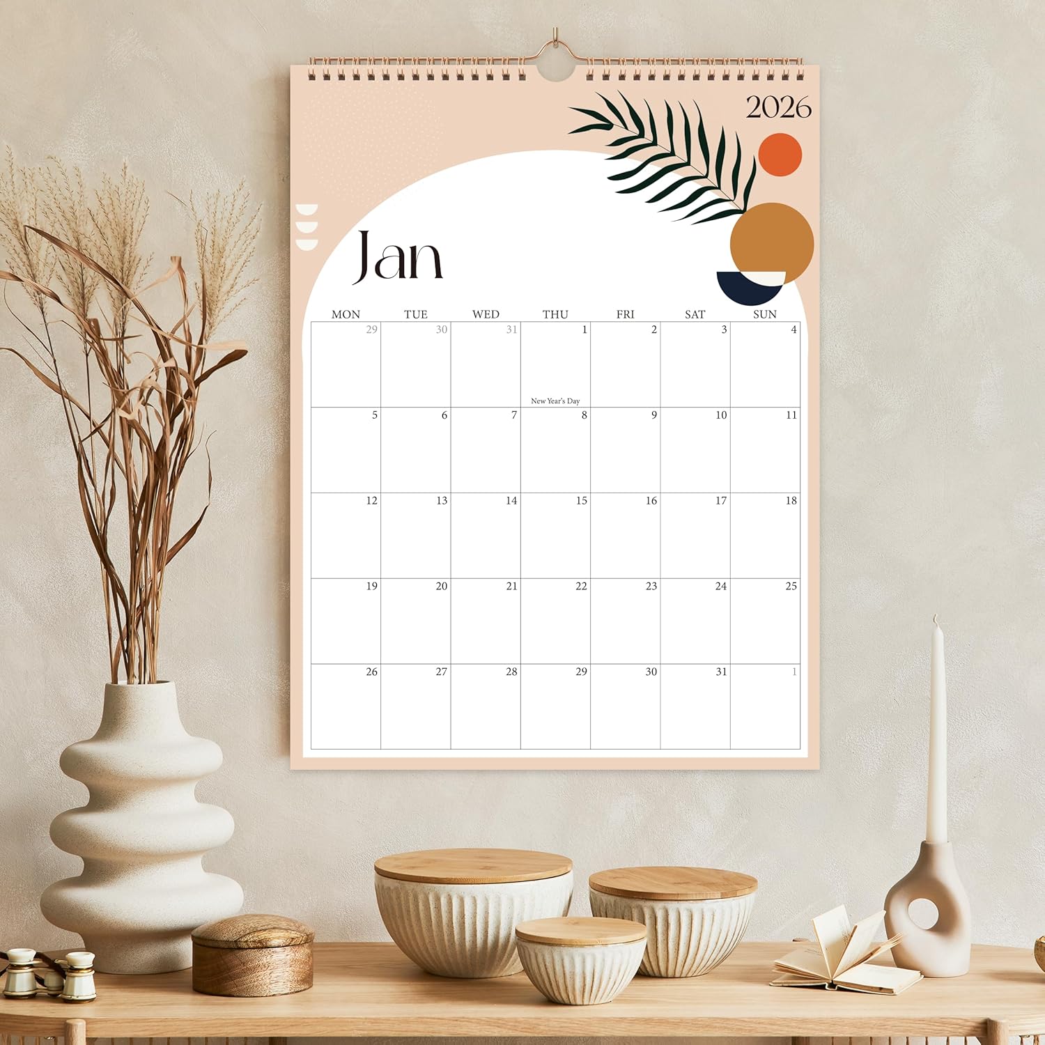 Detalle 2 de 2026 Calendar UK Month to View 18‑Month