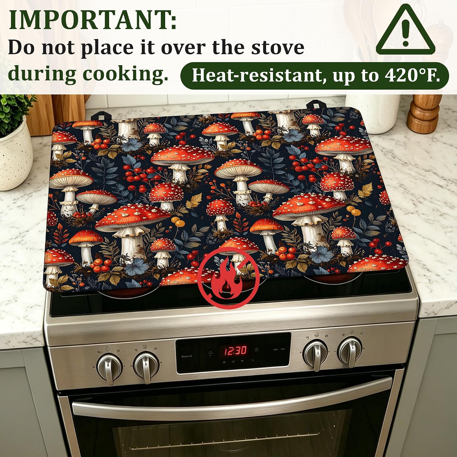 Thumbnail 3 de Qvvhorx QVV-SC-123 Electric Stove Top Cover, 28.5 x 20.5-Inch Natural Rubber