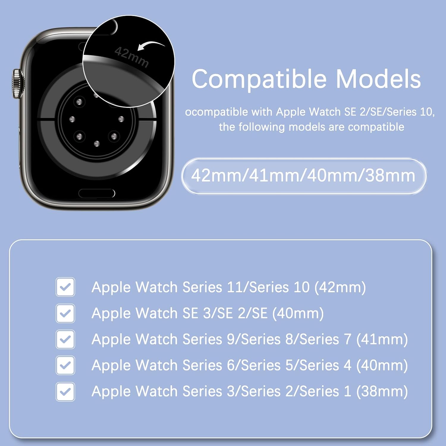 Thumbnail 3 de Hinnwer Nylon Magnetic Strap for Apple Watch 38–42mm (Midnight Blue)