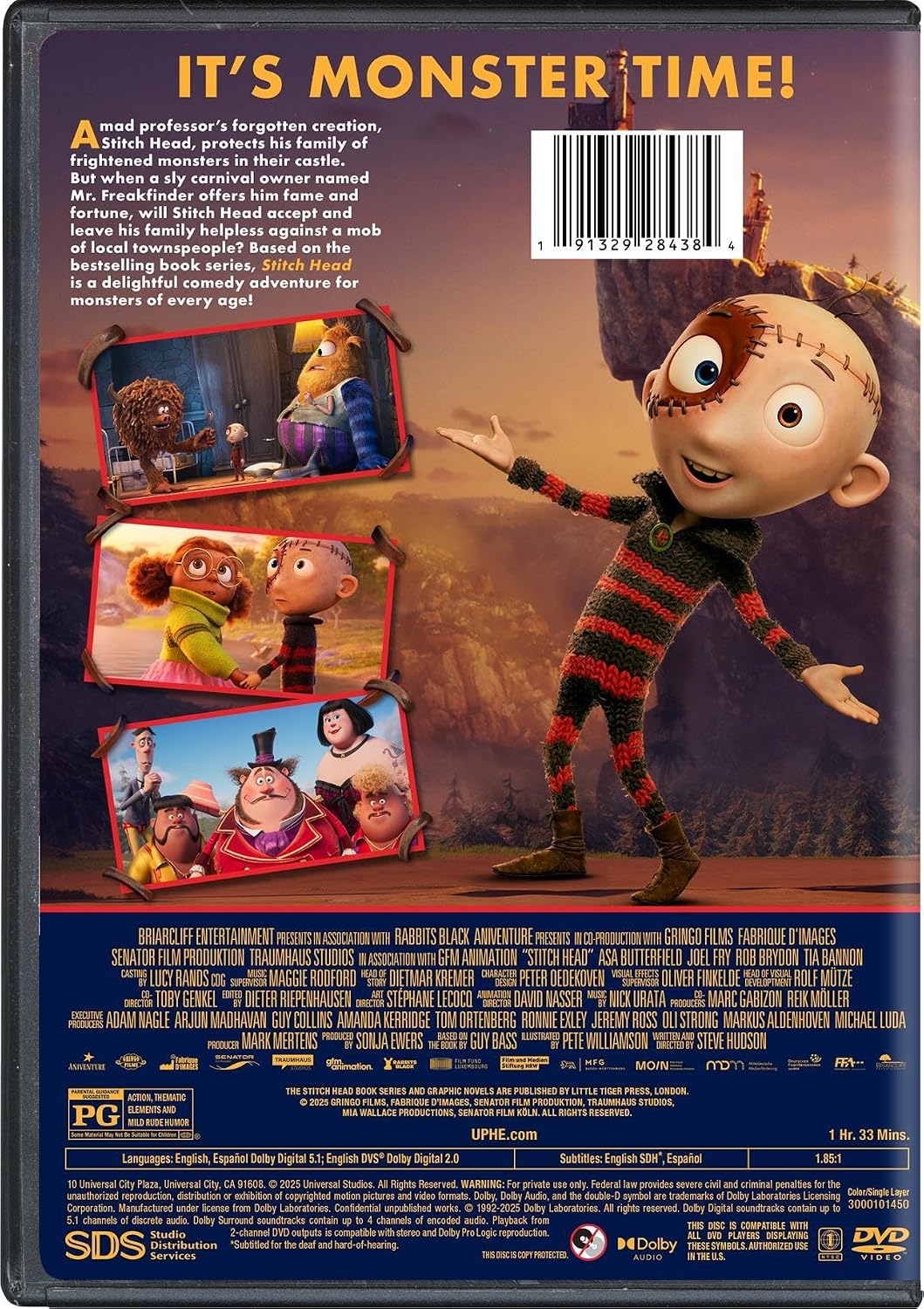 Detalle 1 de Stitch Head 191329284384 DVD, Subtitled Animated Comedy Adventure