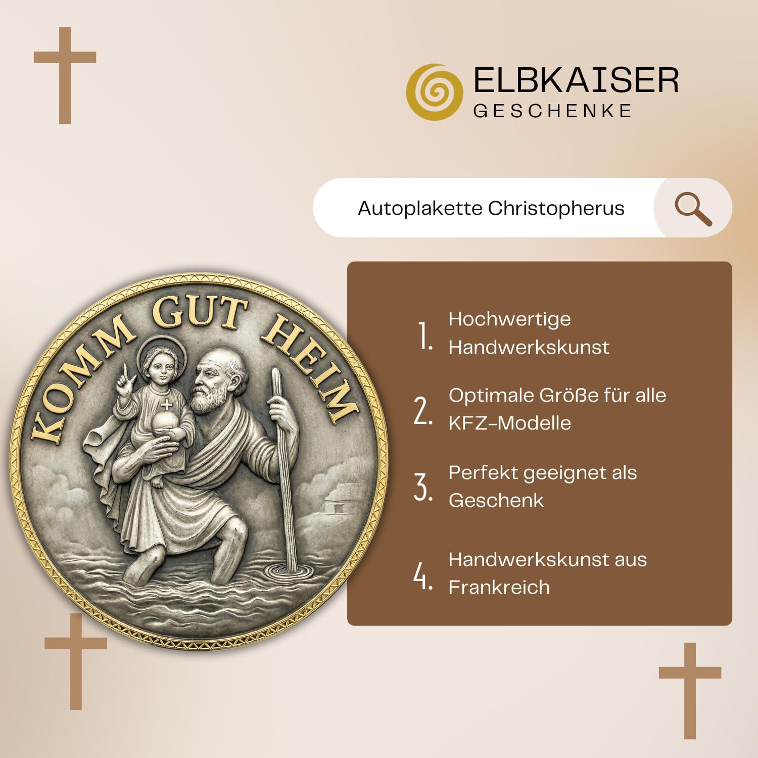 Thumbnail 5 de ELBKAISER Christopherus Auto Magnet