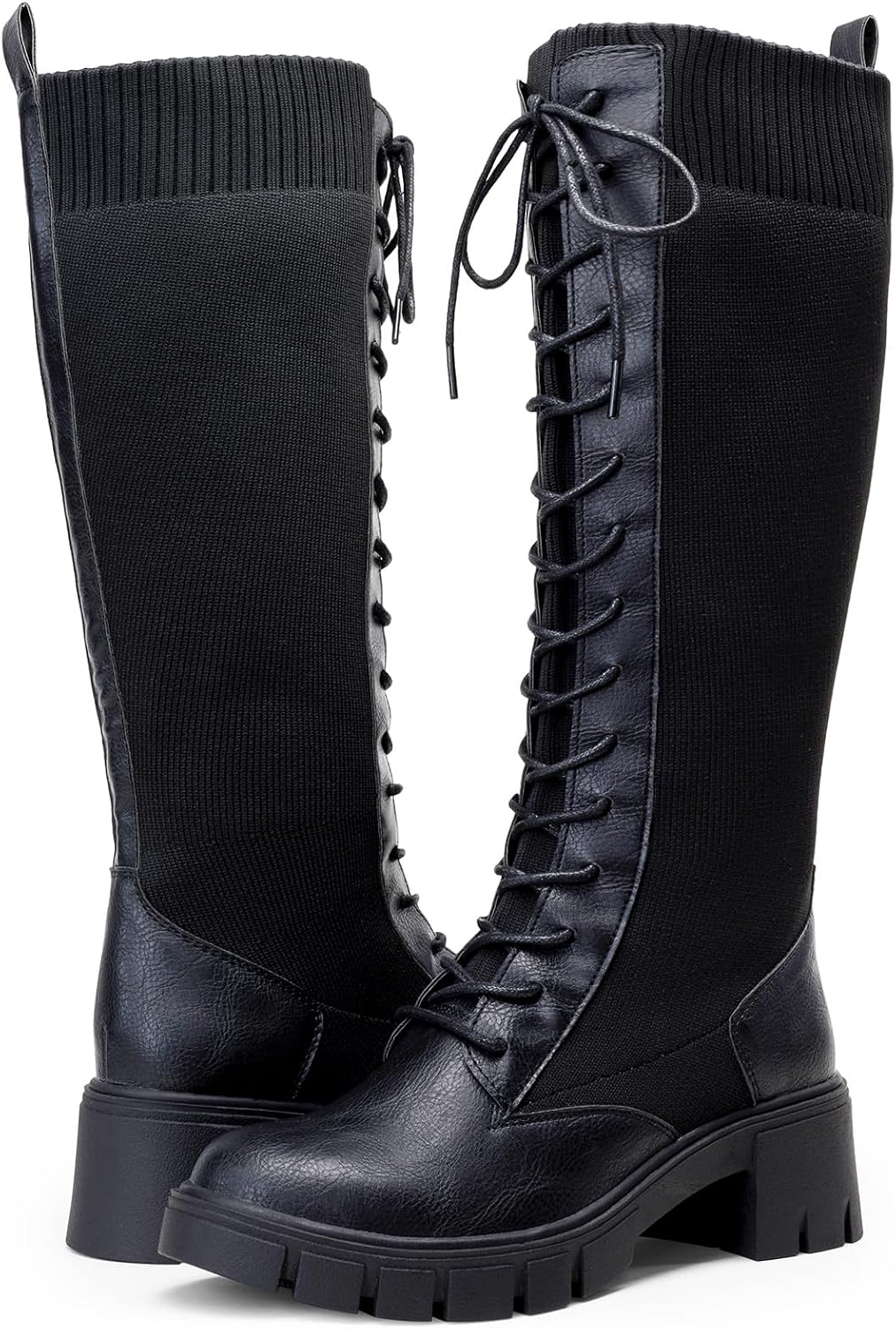 Detalle de Vepose Women's Knee-High Combat Boots