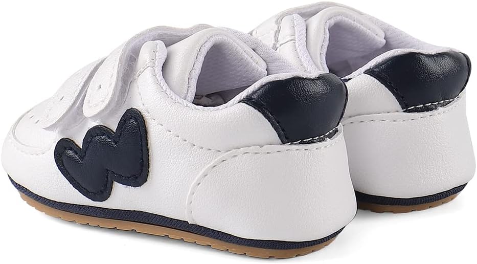 Detalle de Cheerful Mario Baby First Walking Shoes – Soft PU Leather Prewalkers with Anti-Slip Soles