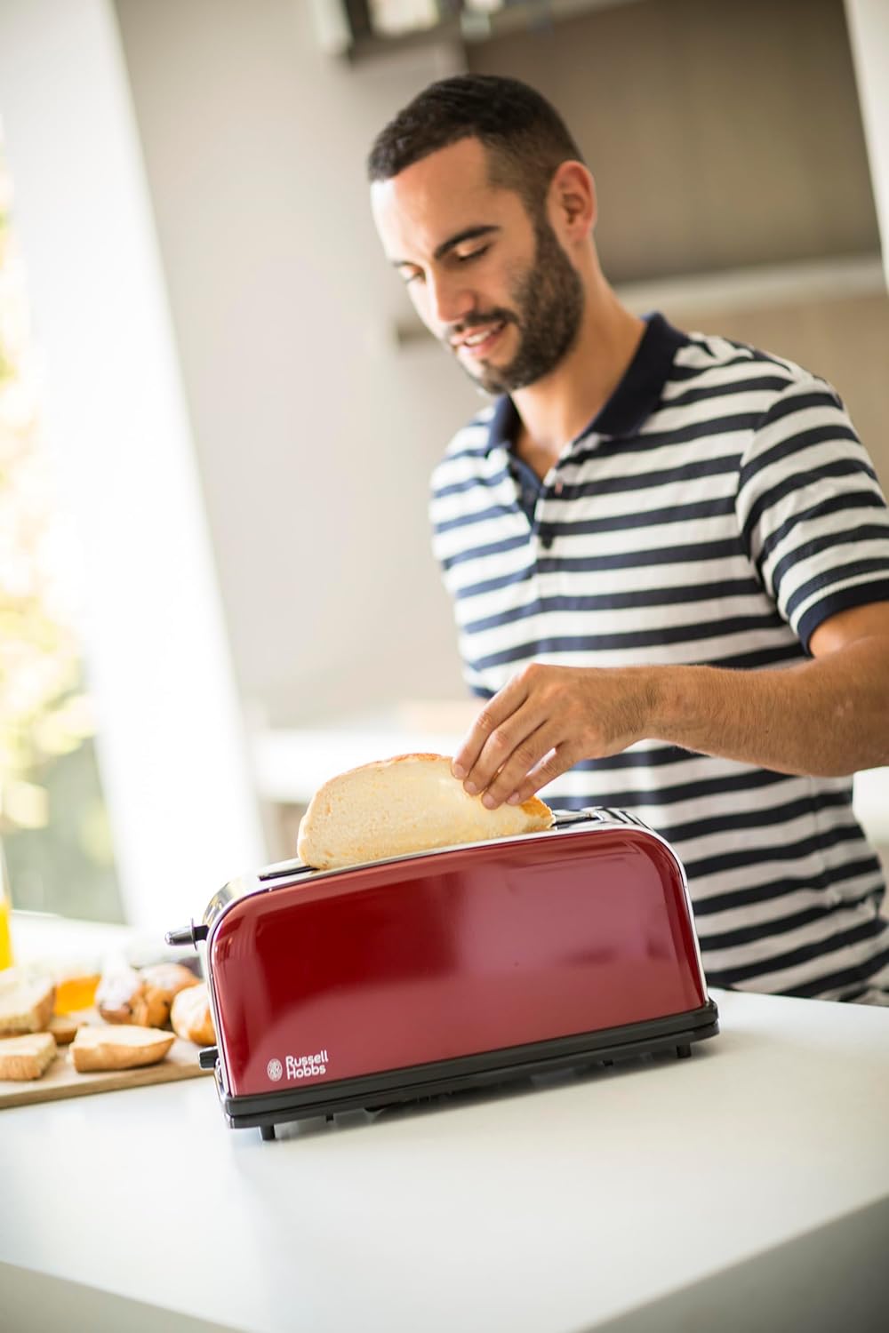 Detalle de Russell Hobbs 21391-56 Tostadora 1 ranura larga, 2 rebanadas 🍞
