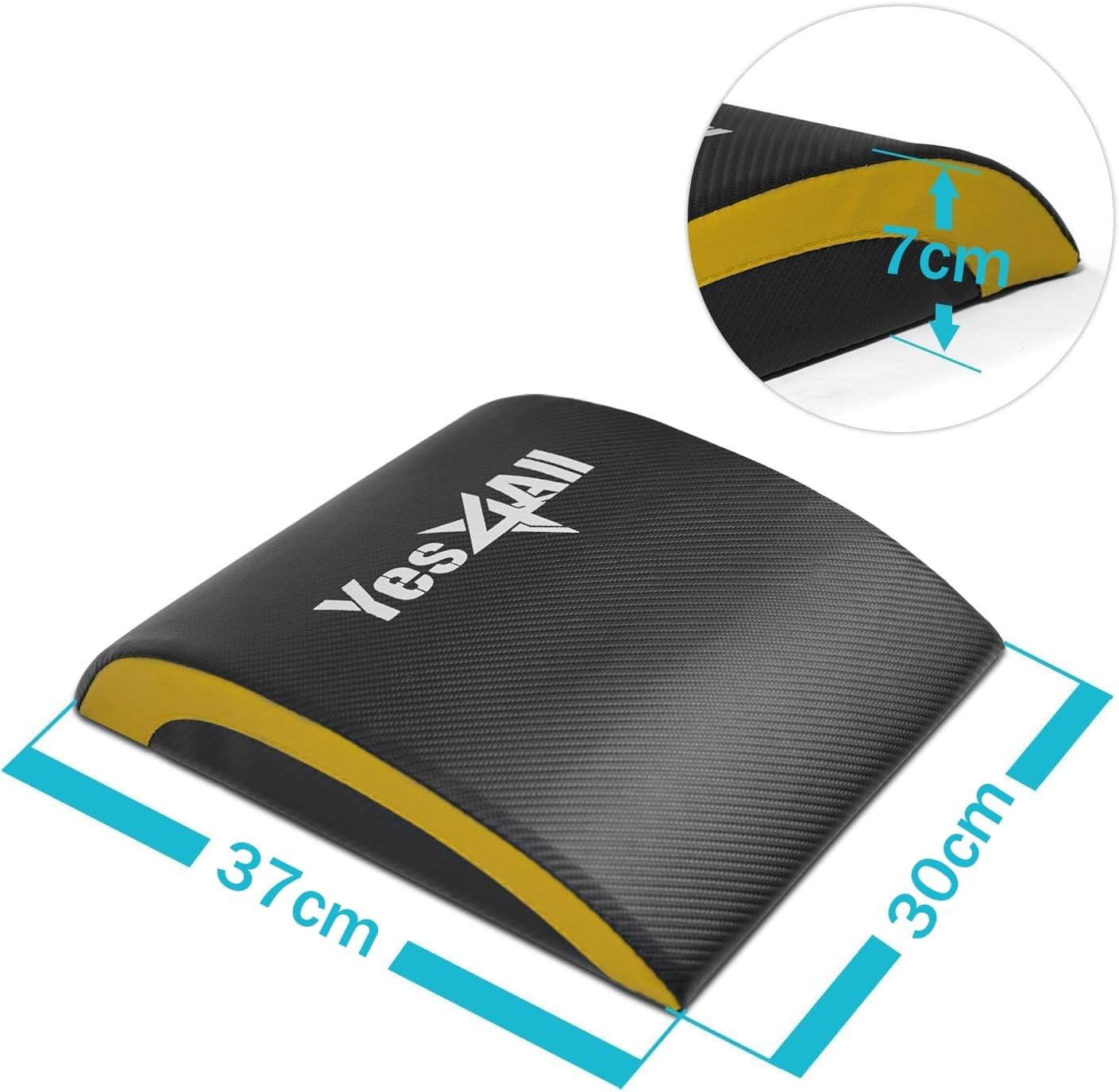 Detalle 2 de Yes4All tappetino addominale per il fitness: trainer mat per addominali e core, supporto a 30° e superficie antiscivolo