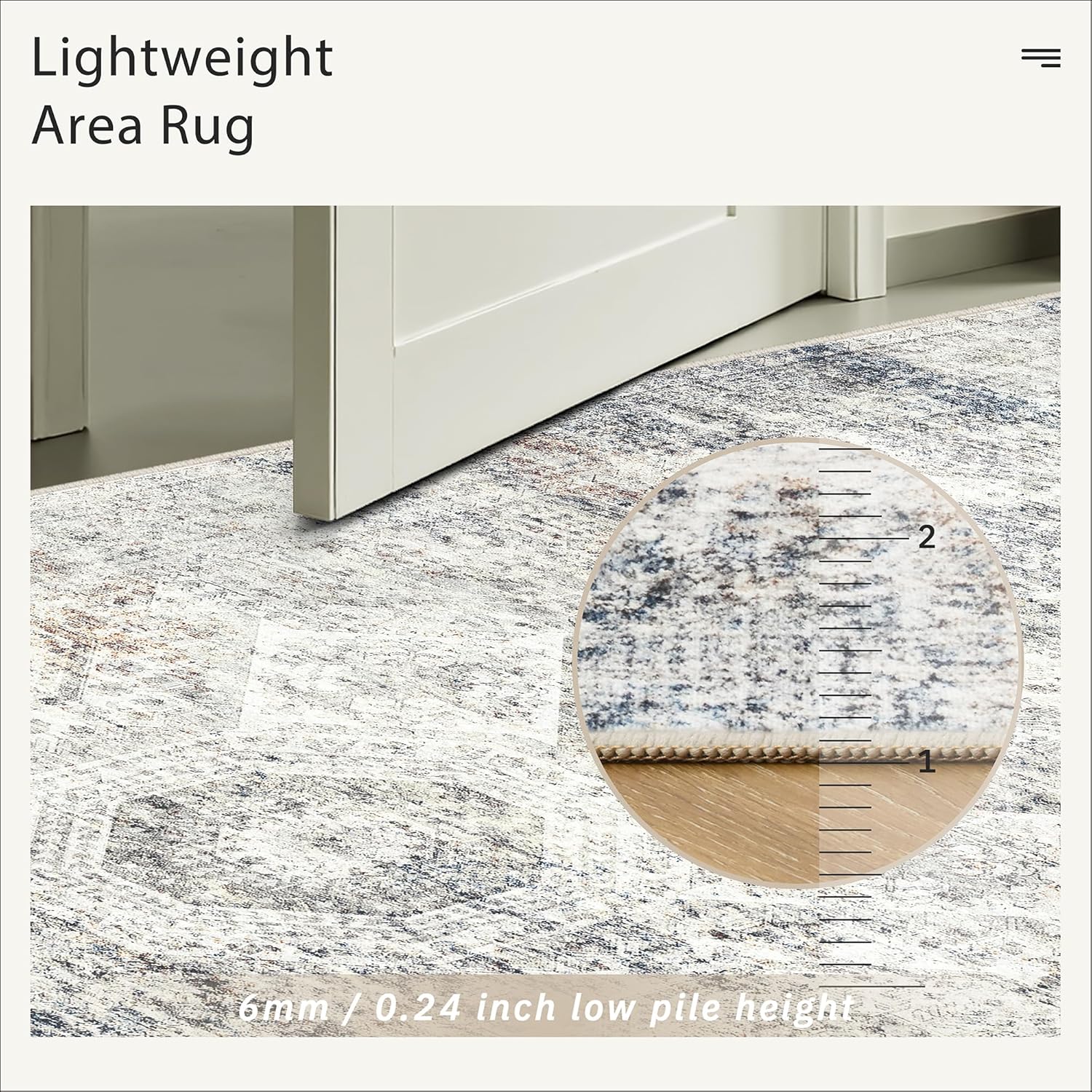 Thumbnail 6 de Soalmost 8x10 washable area rug, non-slip