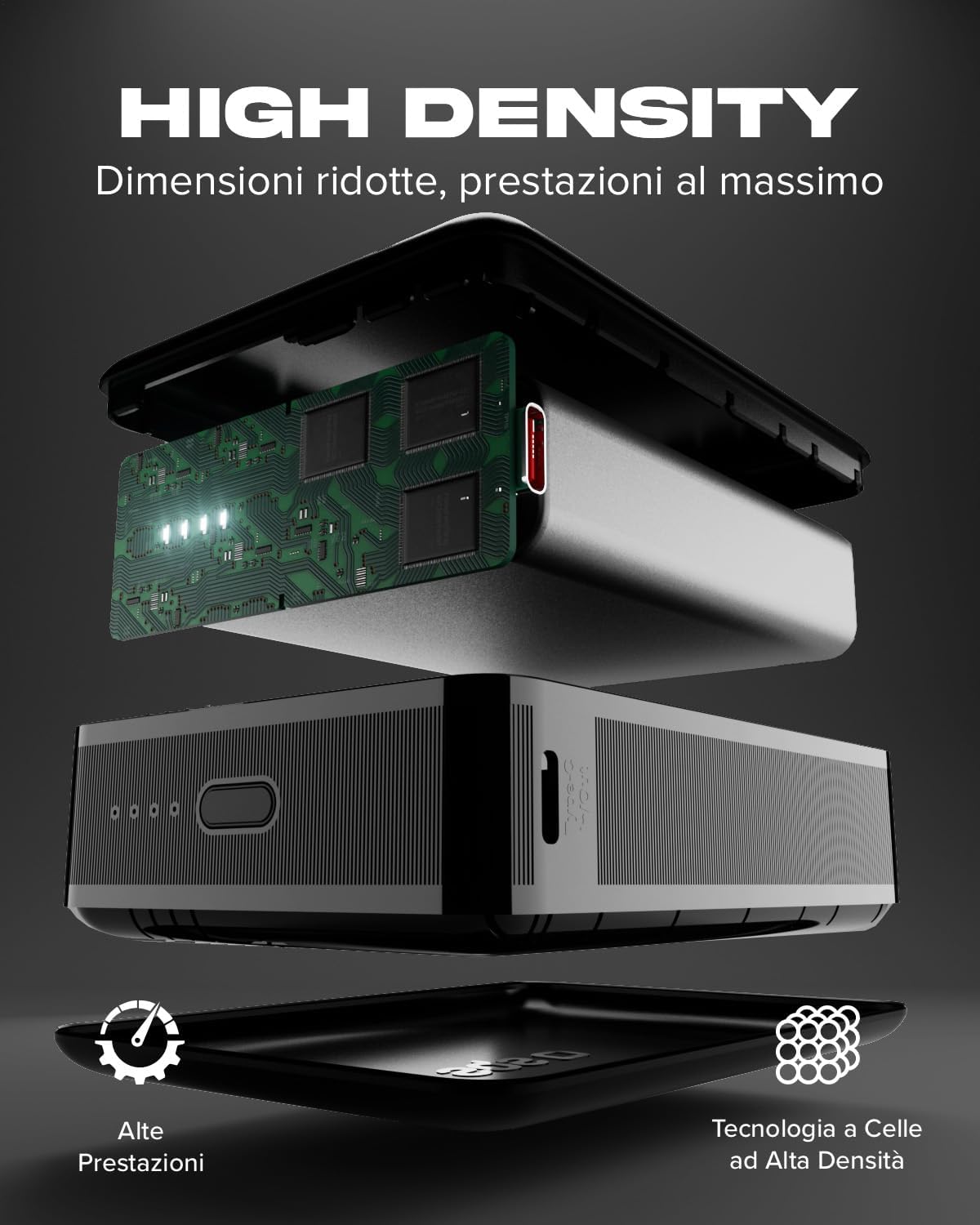 Detalle 2 de SBS NanoTube PowerBank HD 20000mAh: ricarica rapida da 65W in formato compatto