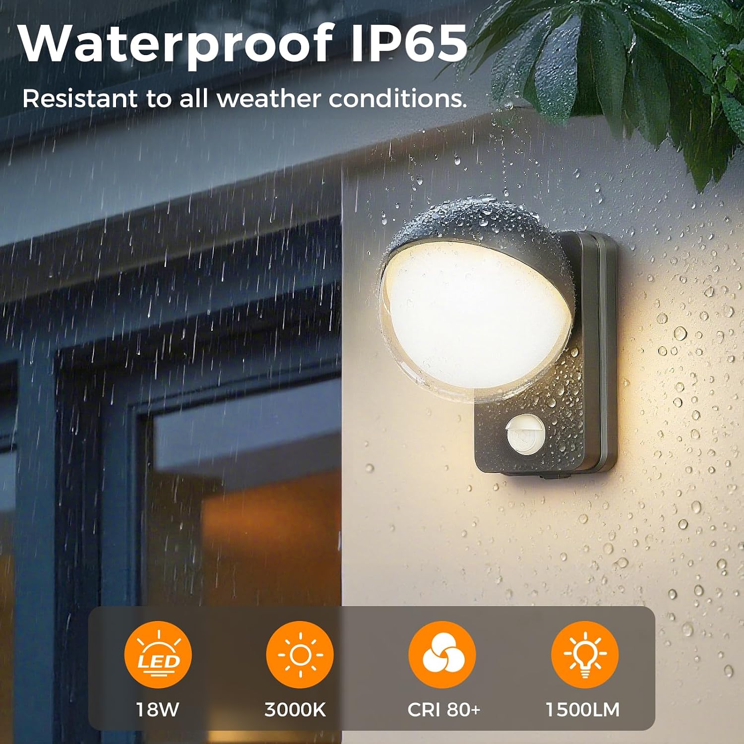 Detalle 2 de Motion Sensor Lights Outdoor 18W 3000K