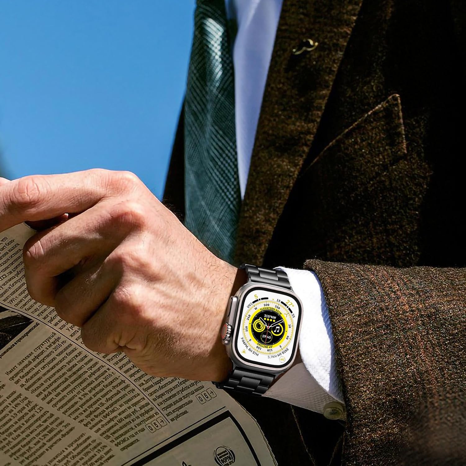 Thumbnail 3 de Netolo 24 mm stainless Apple Watch Ultra band