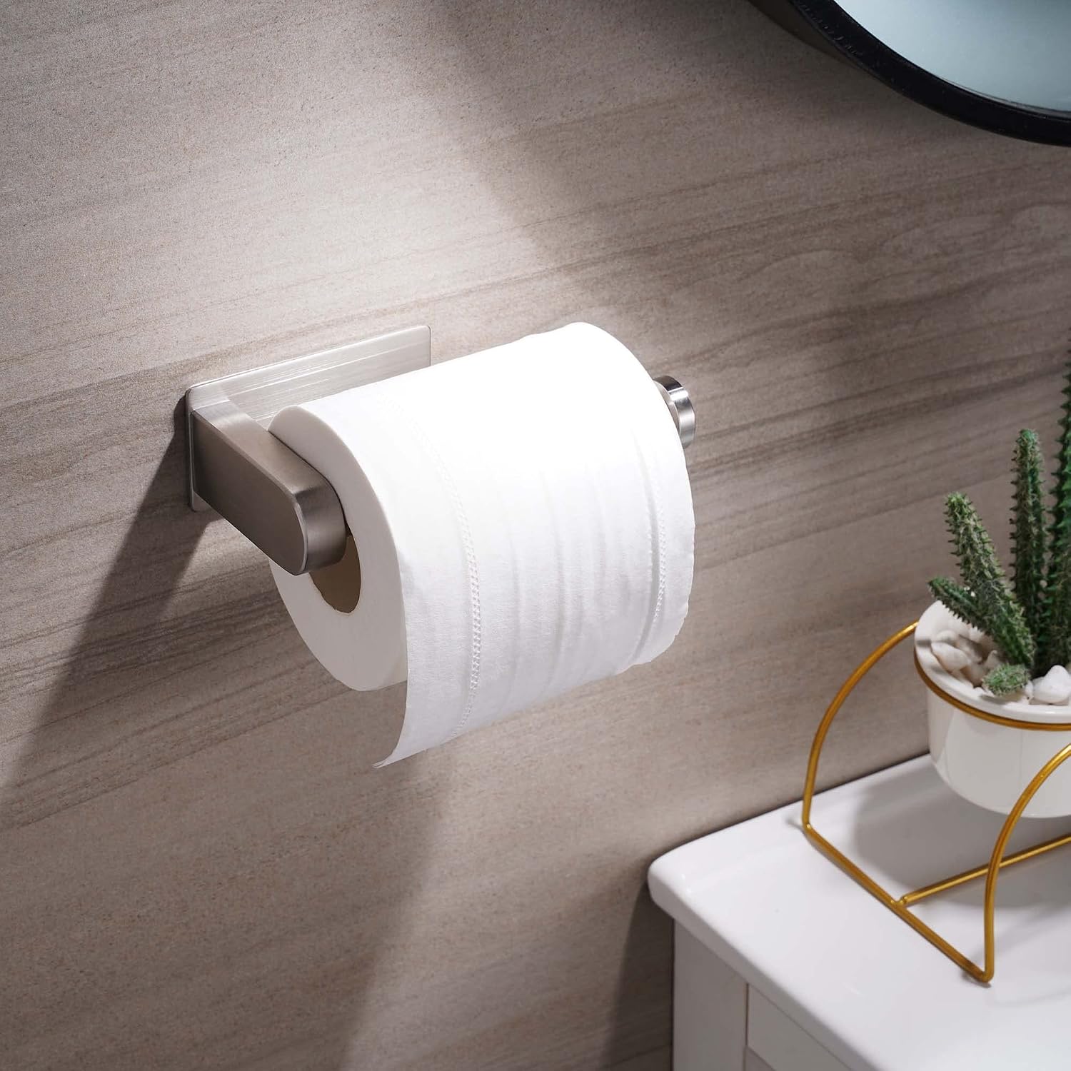 Detalle 2 de Aikzik Toilet Roll Holder Wall Mounted 304 Stainless Steel 📜??