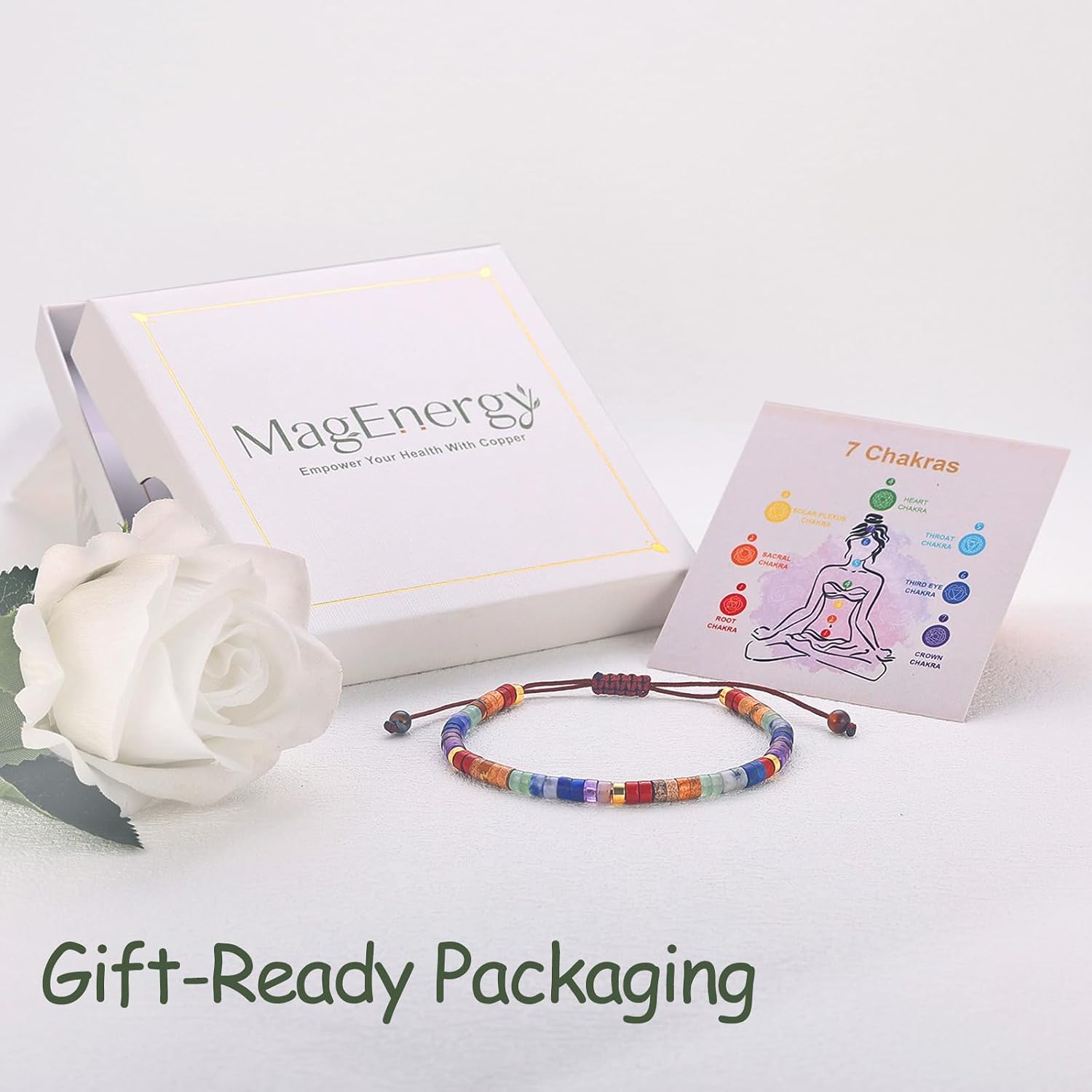 Thumbnail 6 de MagEnergy Chakra Armband für Damen – 7 Heilsteine für Meditation, Entspannung und Ausgeglichenheit