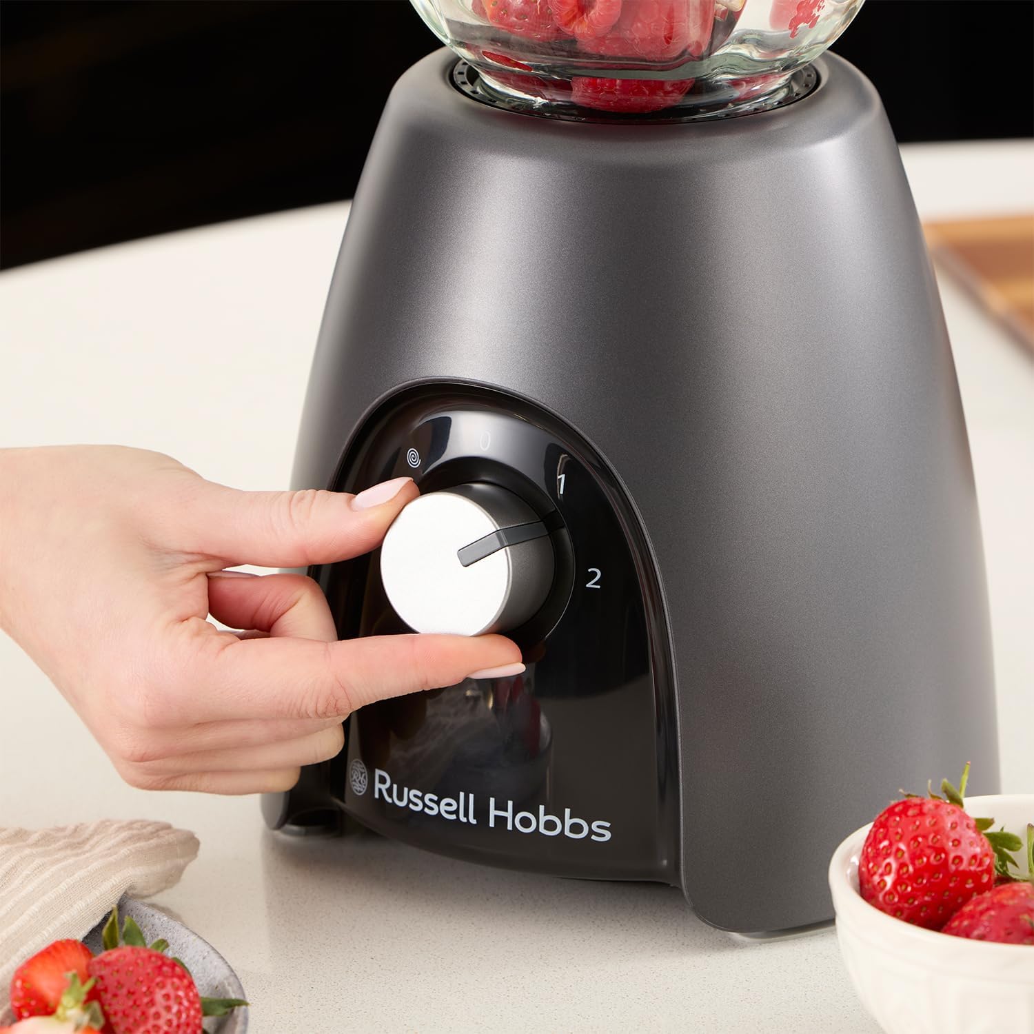 Thumbnail 4 de Russell Hobbs Jug Blender [Smoothie Maker] 1.5L Glass Jar, 850W Peak Power, Matte Charcoal