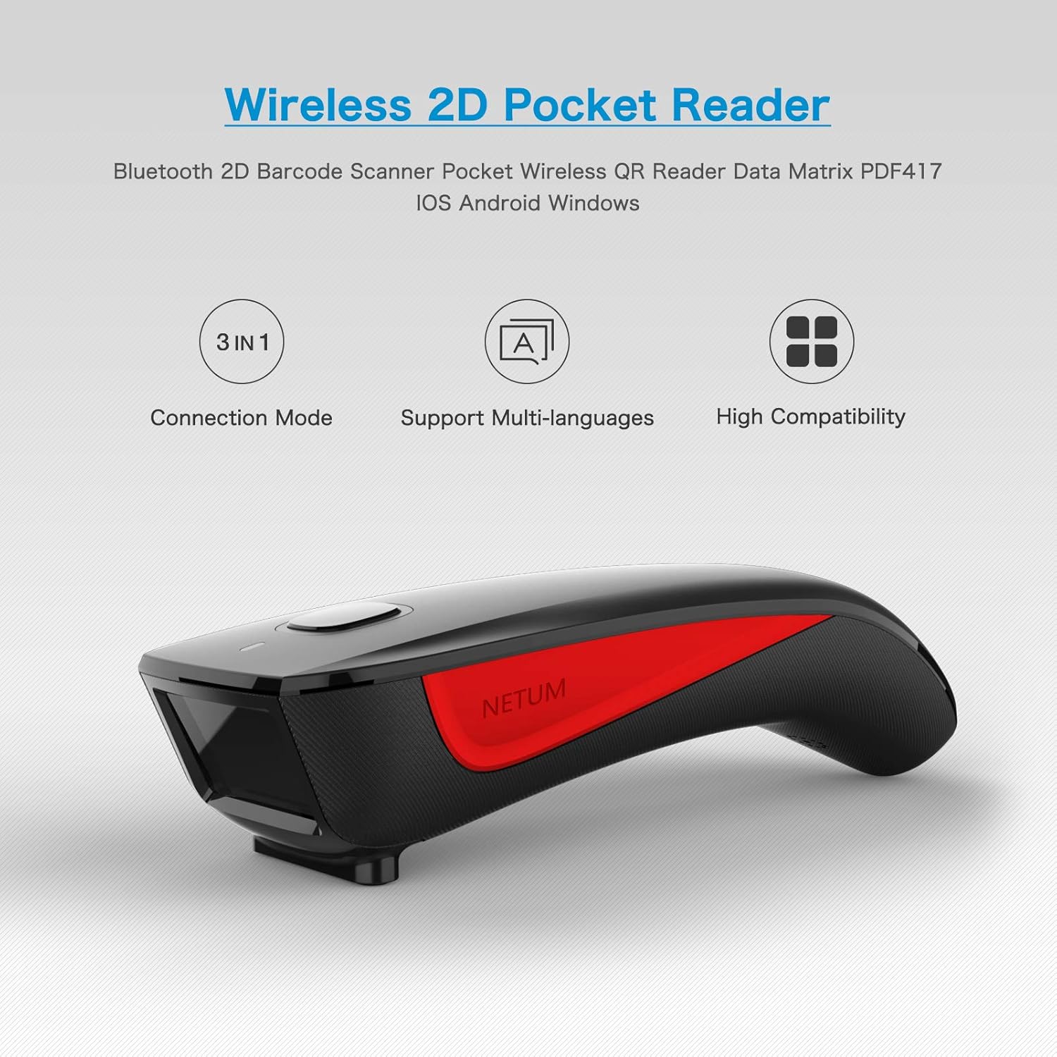 Thumbnail 1 de Netum C990: escáner Bluetooth 2D compacto