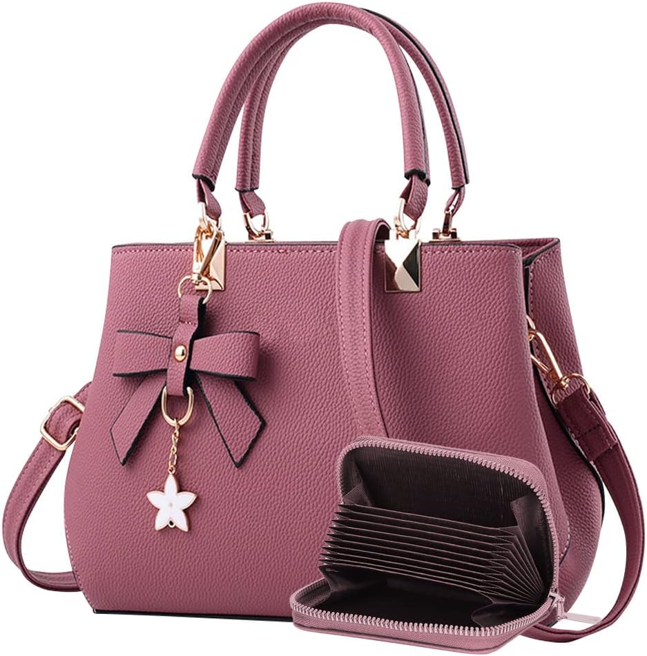 Detalle 2 de Wocharm PU Leather Ladies Shoulder Bag — Top Handle Tote for Work and Casual