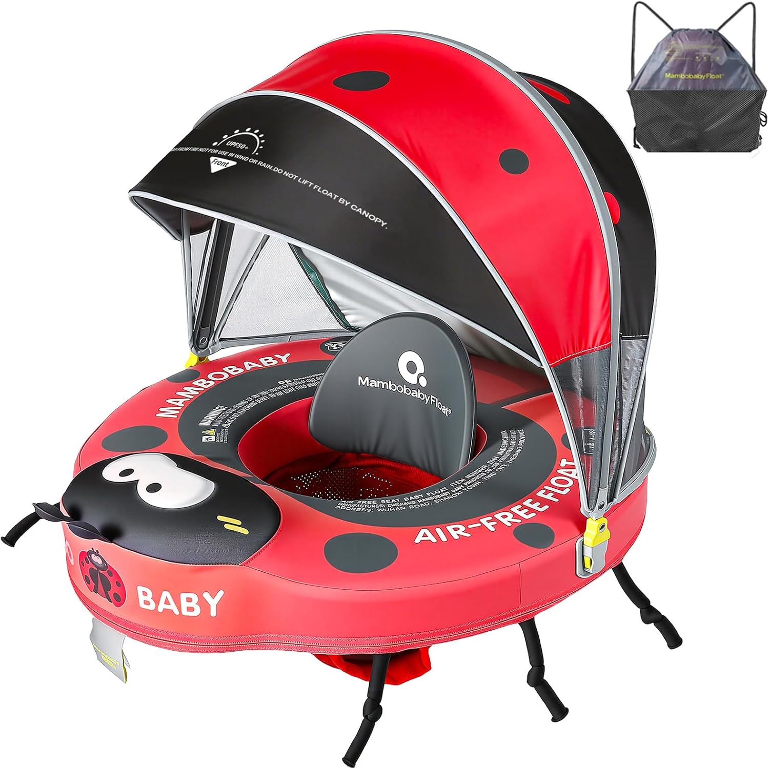 Thumbnail 6 de Mambobaby Baby Pool Float with Canopy: Non-Inflatable Pearl Foam Float for 3–24 Months