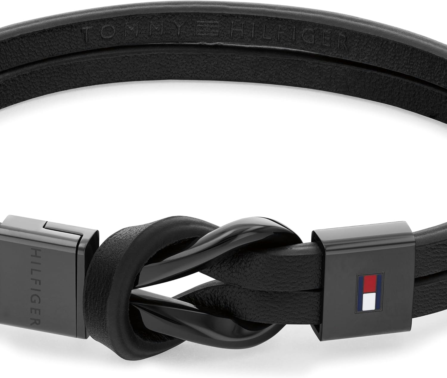 Detalle de Tommy Hilfiger Jewelry Lederarmband für Herren – Braun mit magnetischem Verschluss, 19 cm