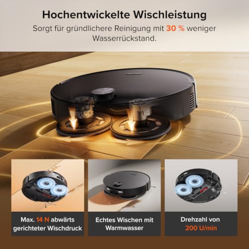Detalle 2 de roborock Saros 20 Neo Saugroboter mit Wischfunktion – leistungsstarke Allround-Reinigung für Haustierbesitzer
