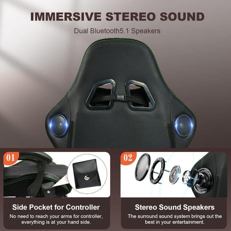 Detalle de GTPLAYER silla gaming de 150 kg