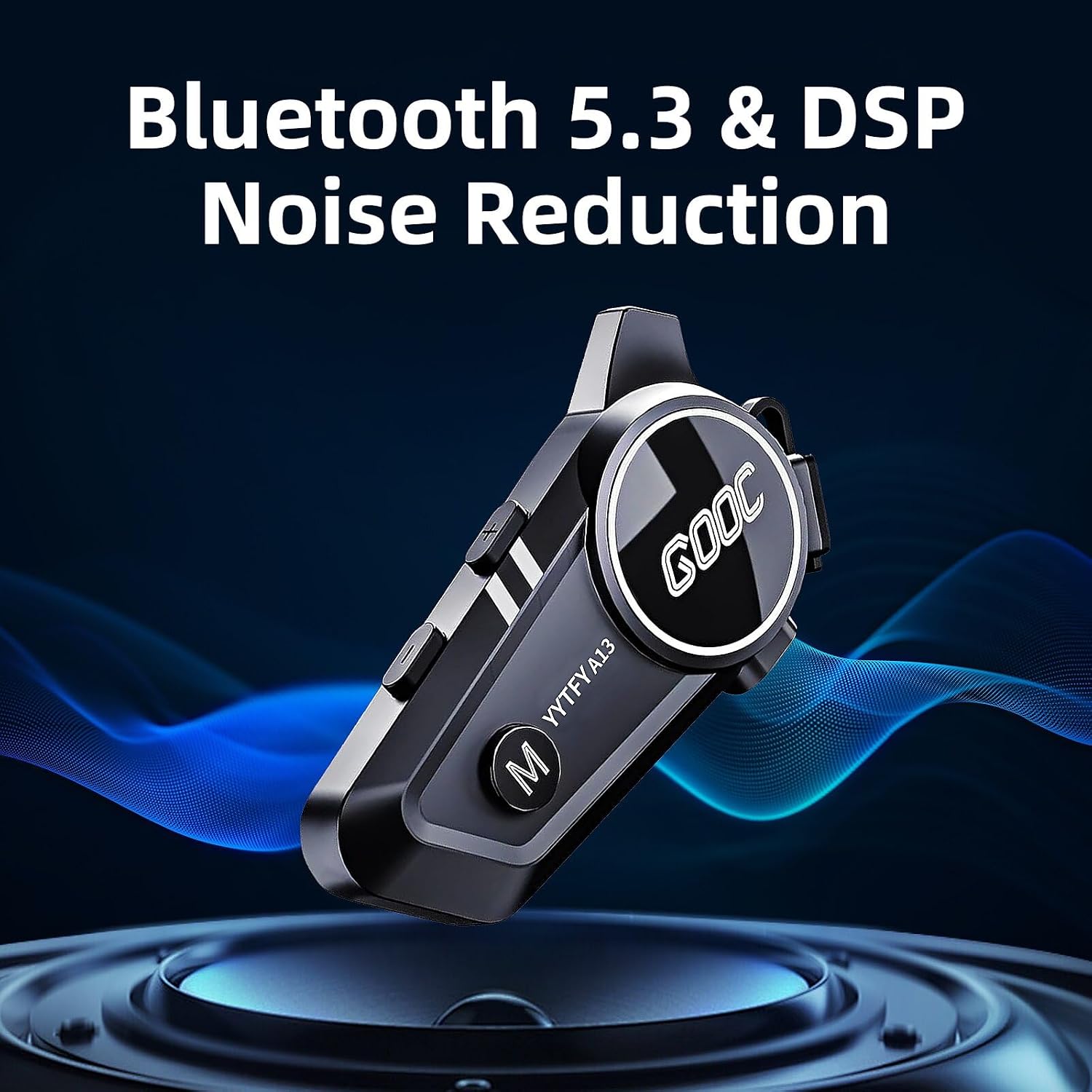 Detalle de YYTFY Motorrad Headset Bluetooth 5.3 – IP67, 1500 mAh, Sprachassistent, Helm-Lautsprecher