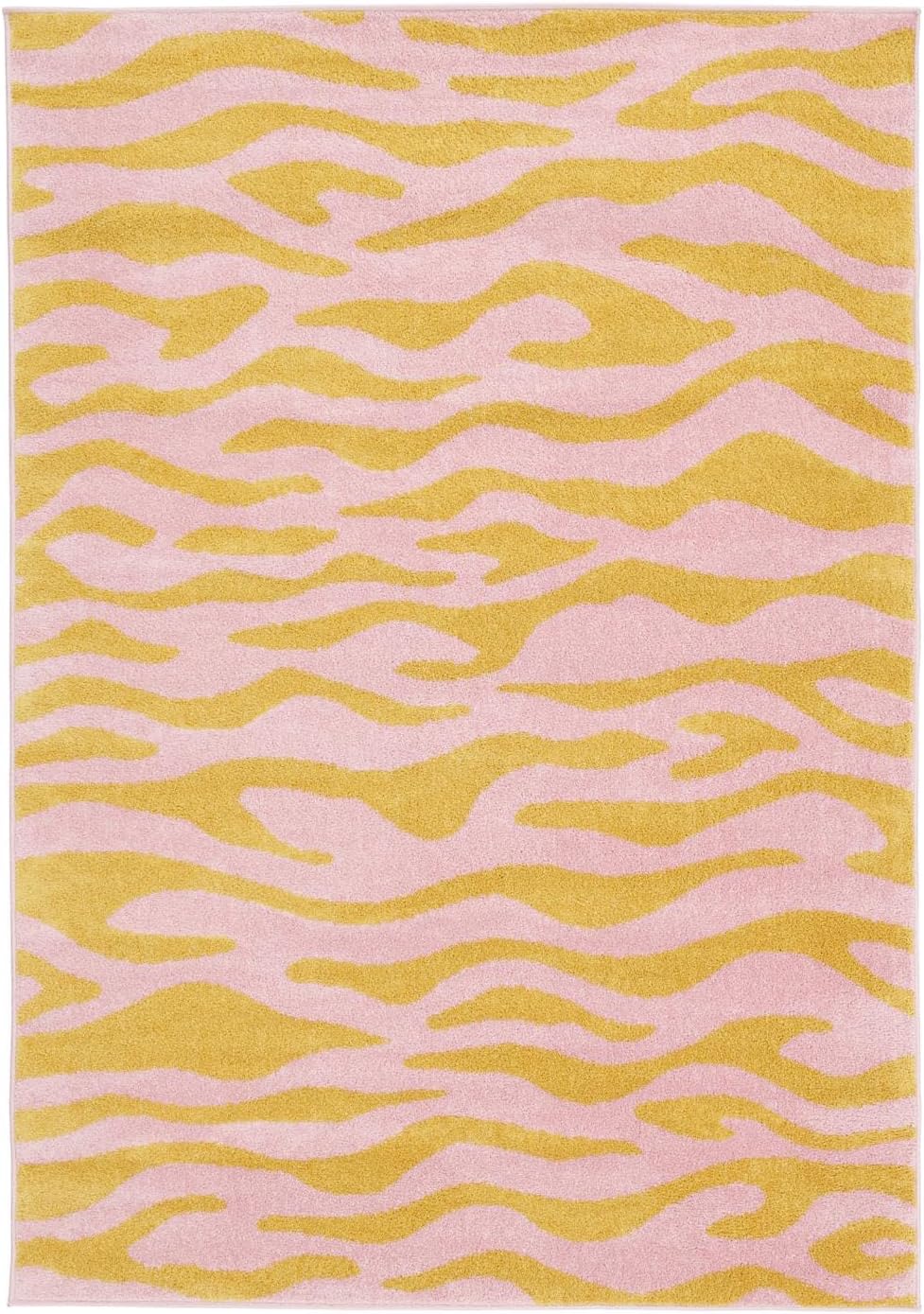 Detalle de RugVista Woodcut Indoor & Outdoor Rug, 160 x 230 cm, Yellow/Pink