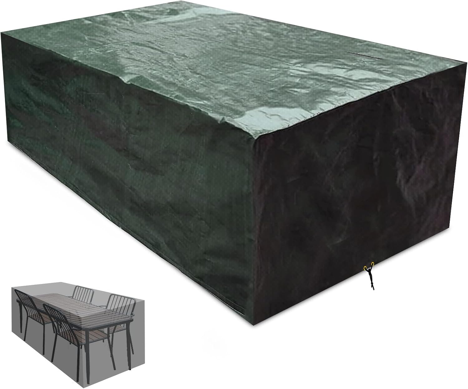 Thumbnail 4 de RICHIE Garden Furniture Cover (Waterproof & Windproof) – 200x160x70cm Patio Set Cover, Green