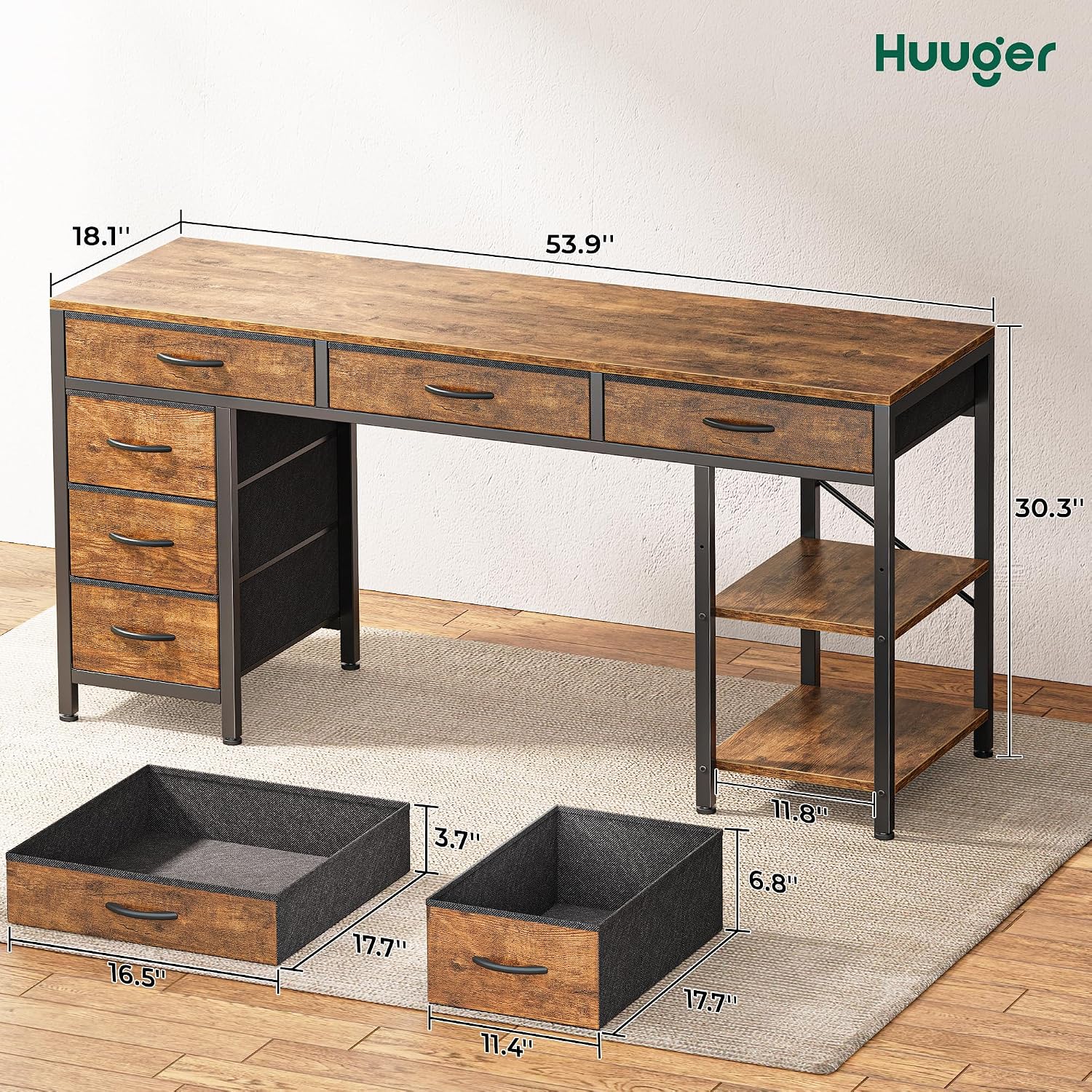Detalle de Huuger Computer Desk, 54-inch