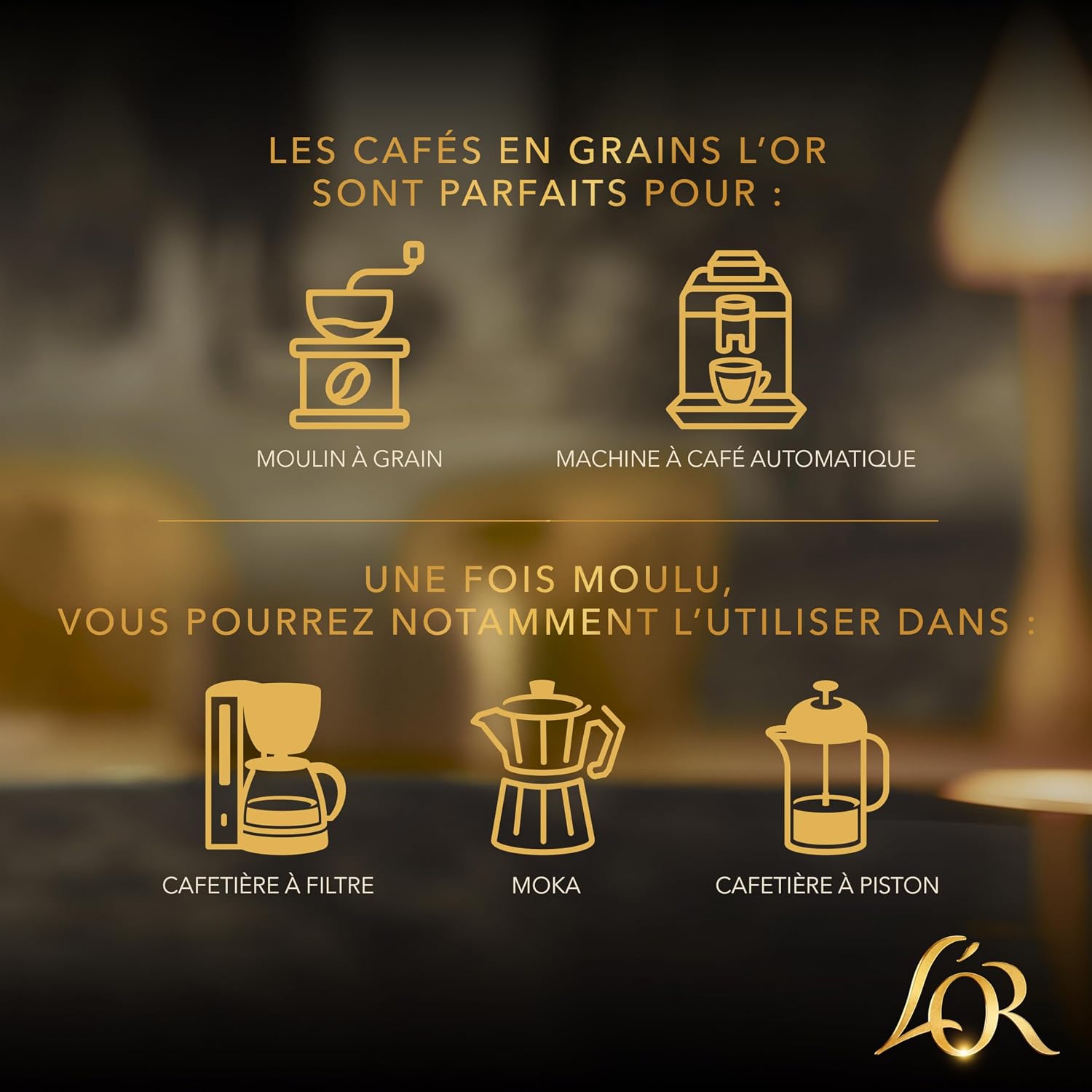 Detalle de L'OR Sélection Café en grains 2 kg