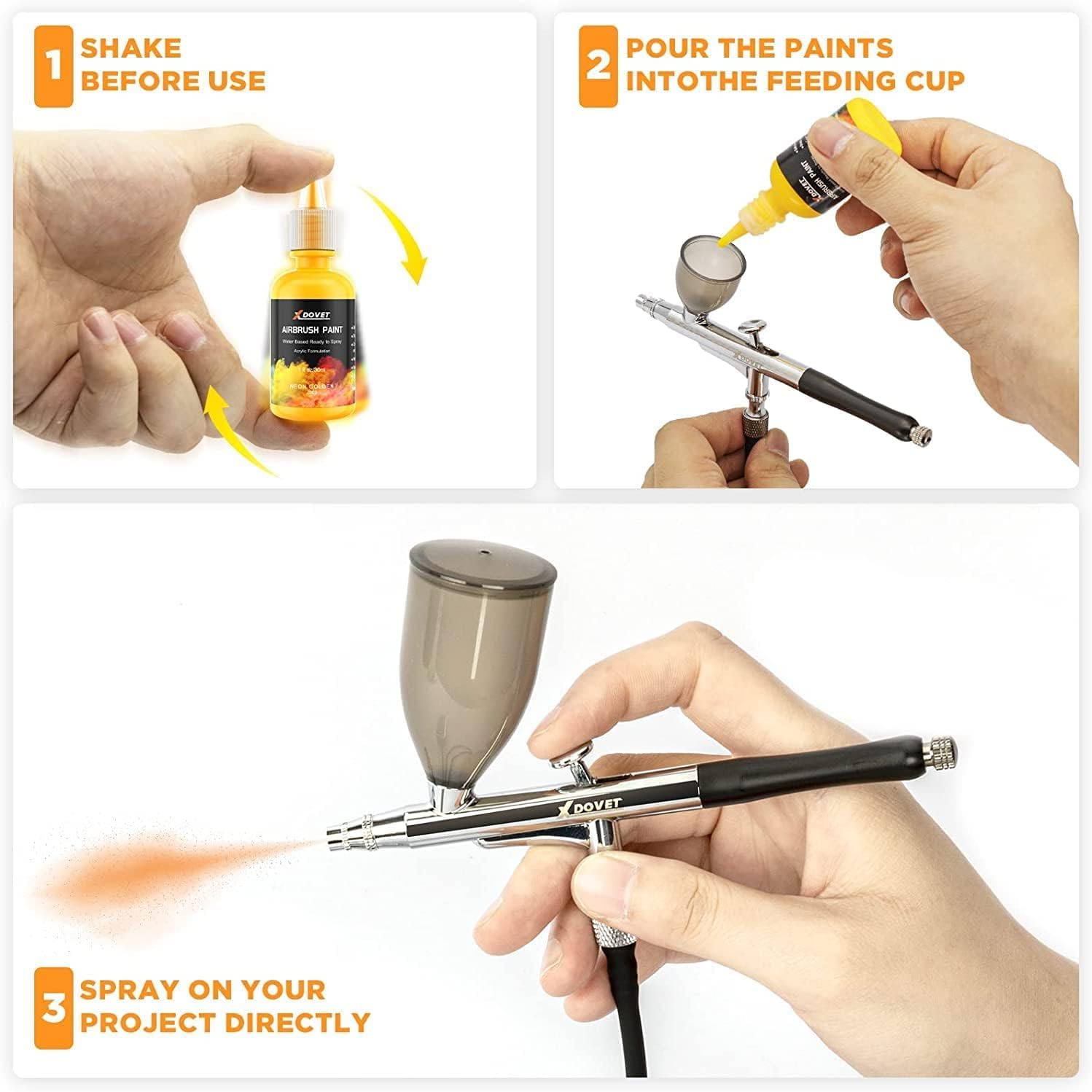 Thumbnail 2 de XDOVET airbrush paint set, 28 colours