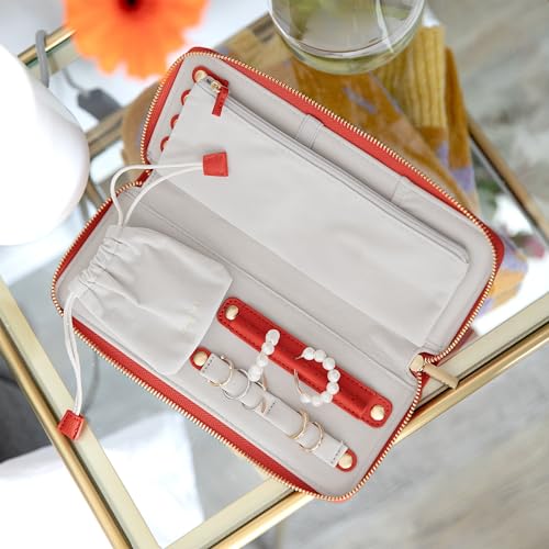 Thumbnail 1 de Stackers Rollo de joyería rojo: organizador portátil para hasta 4 collares o pulseras