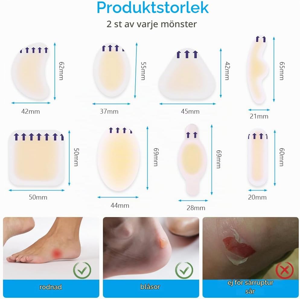 Detalle 2 de ACWOO blisterplåster, 16-pack med osynlig och vattentät hydrokolloidgel
