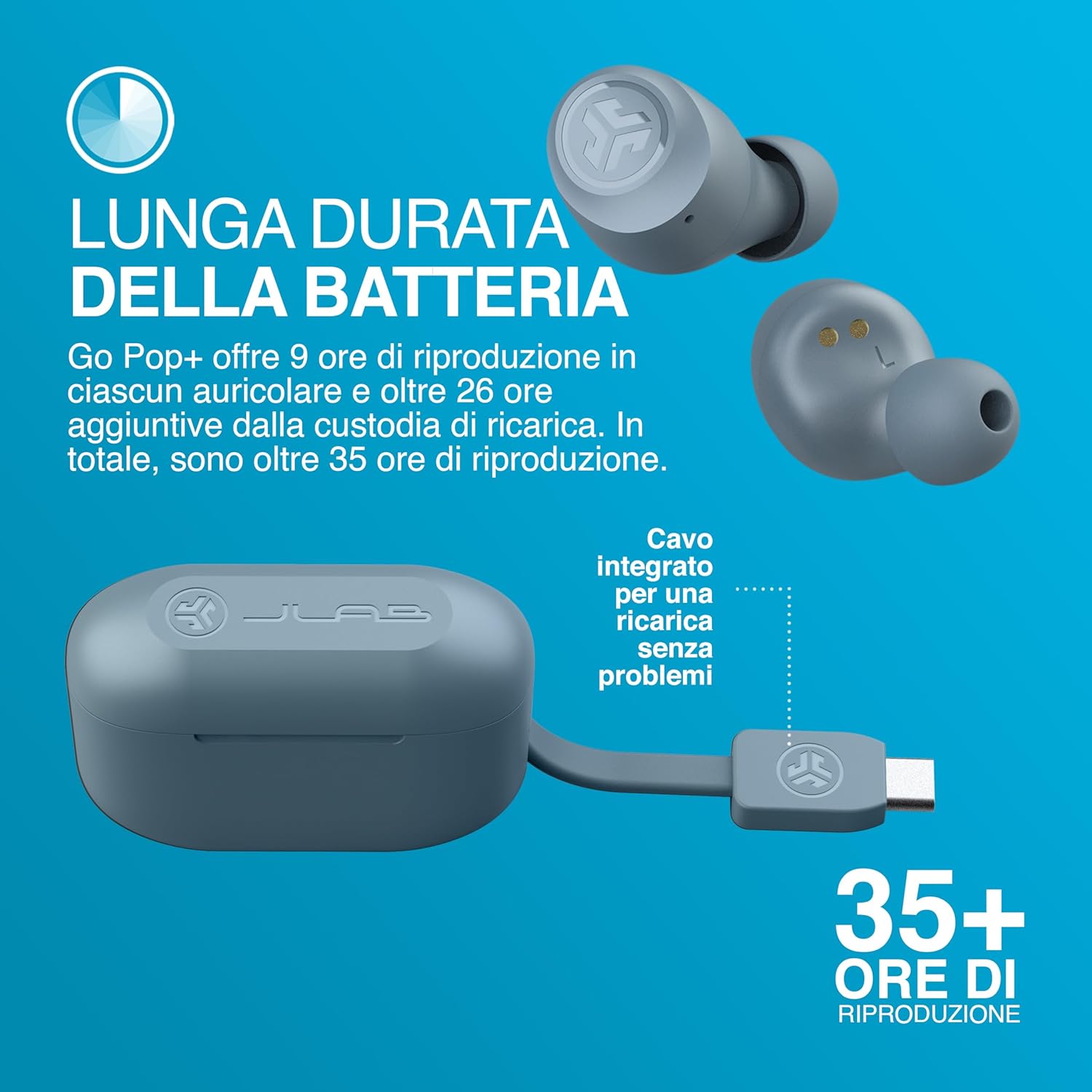 Thumbnail 5 de JLab Go Air Pop+: cuffie Bluetooth in ear compatte con lunga autonomia e suono personalizzabile