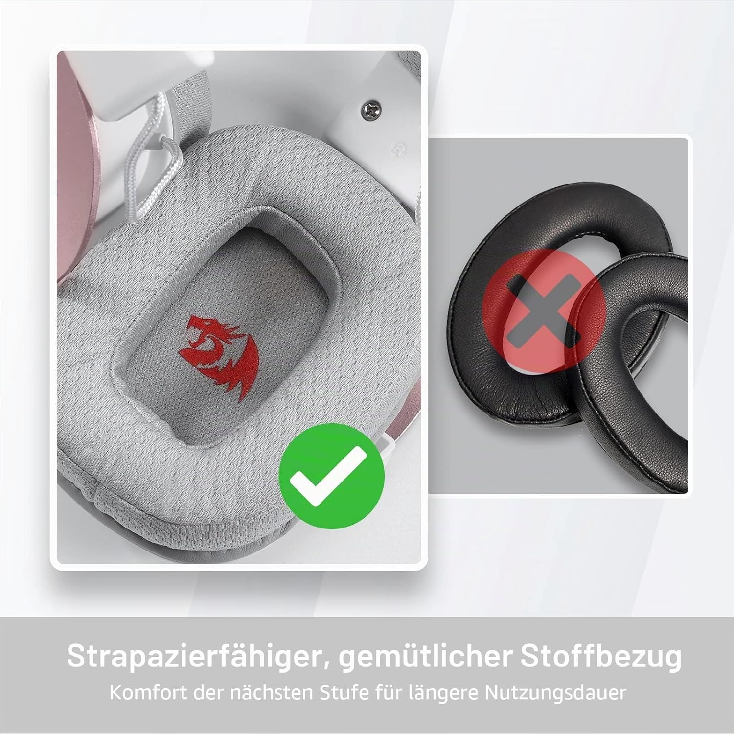 Thumbnail 4 de Redragon H510 RGB Weiß Gaming Kopfhörer – 7.1 Surround, 53 mm Treiber, Memory Foam