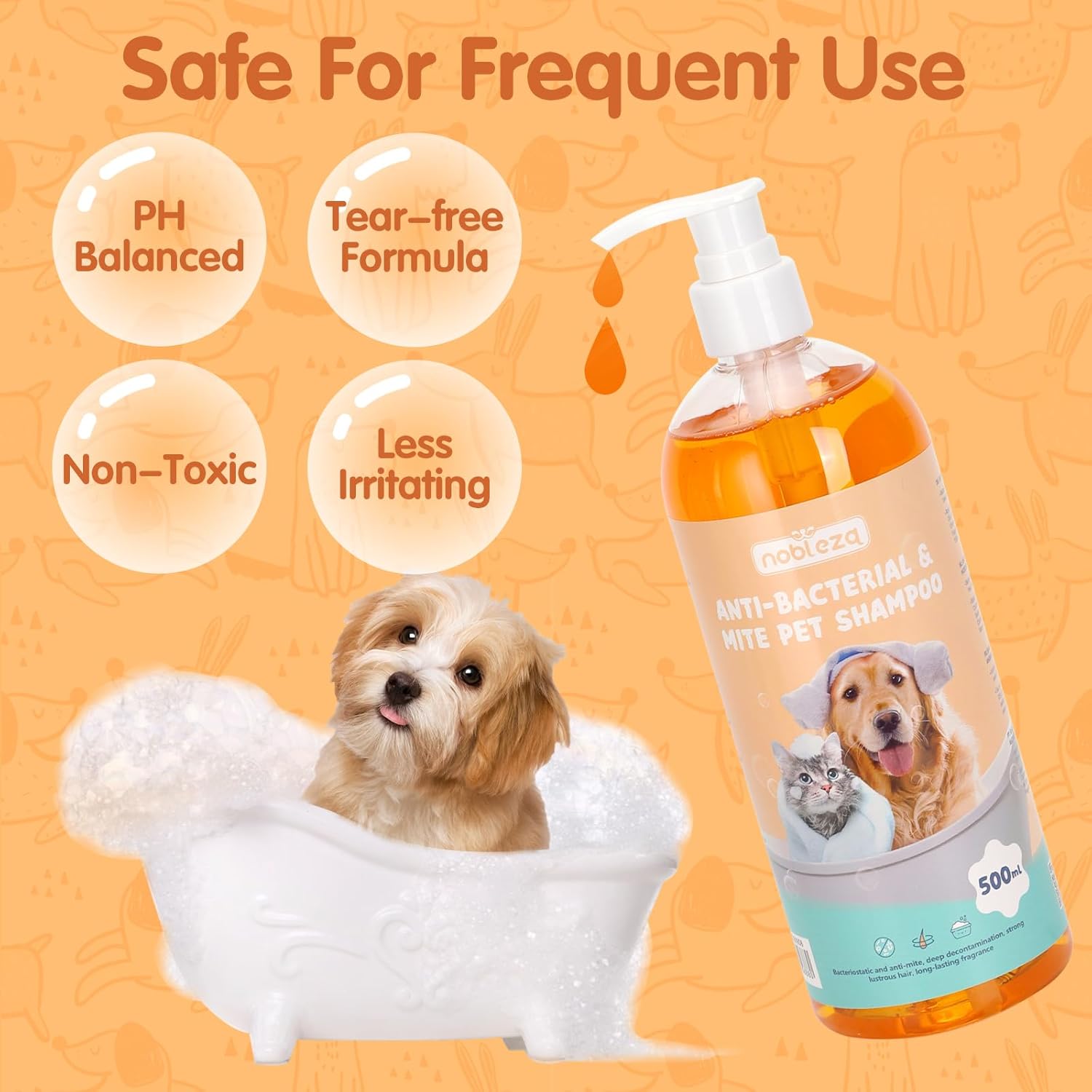 Detalle 2 de Nobleza Hundeshampoo 500 ml gegen Juckreiz đŸ